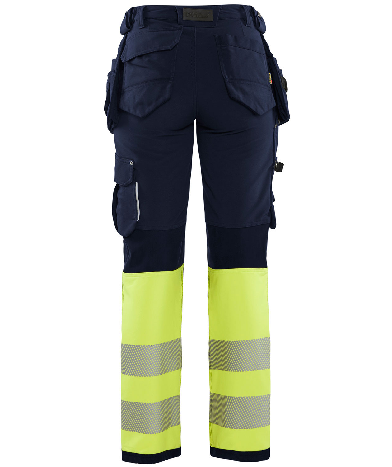 Bl&aring;kl&auml;der women&acute;s craftsman trousers full stretch, Marine/Hi-Vis yellow, large image number 1