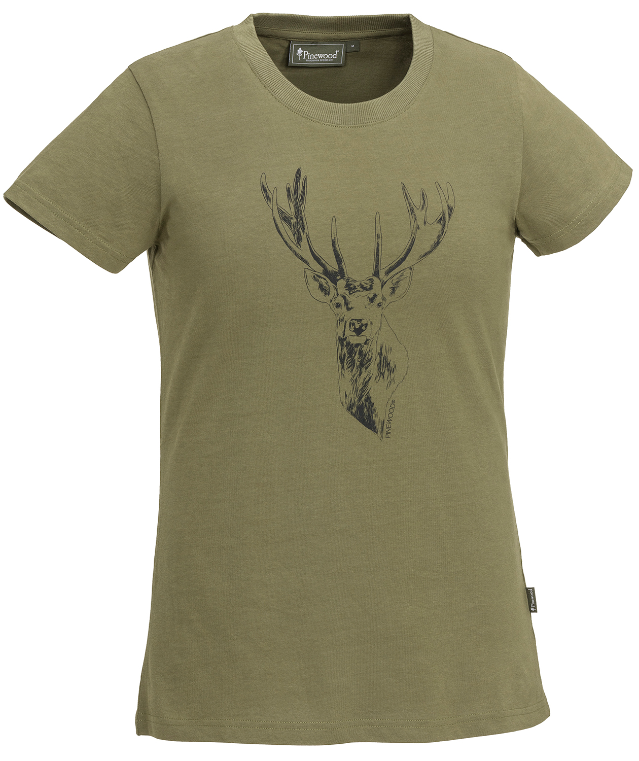 Pinewood Red Deer dame T-shirt, Hunting Olive