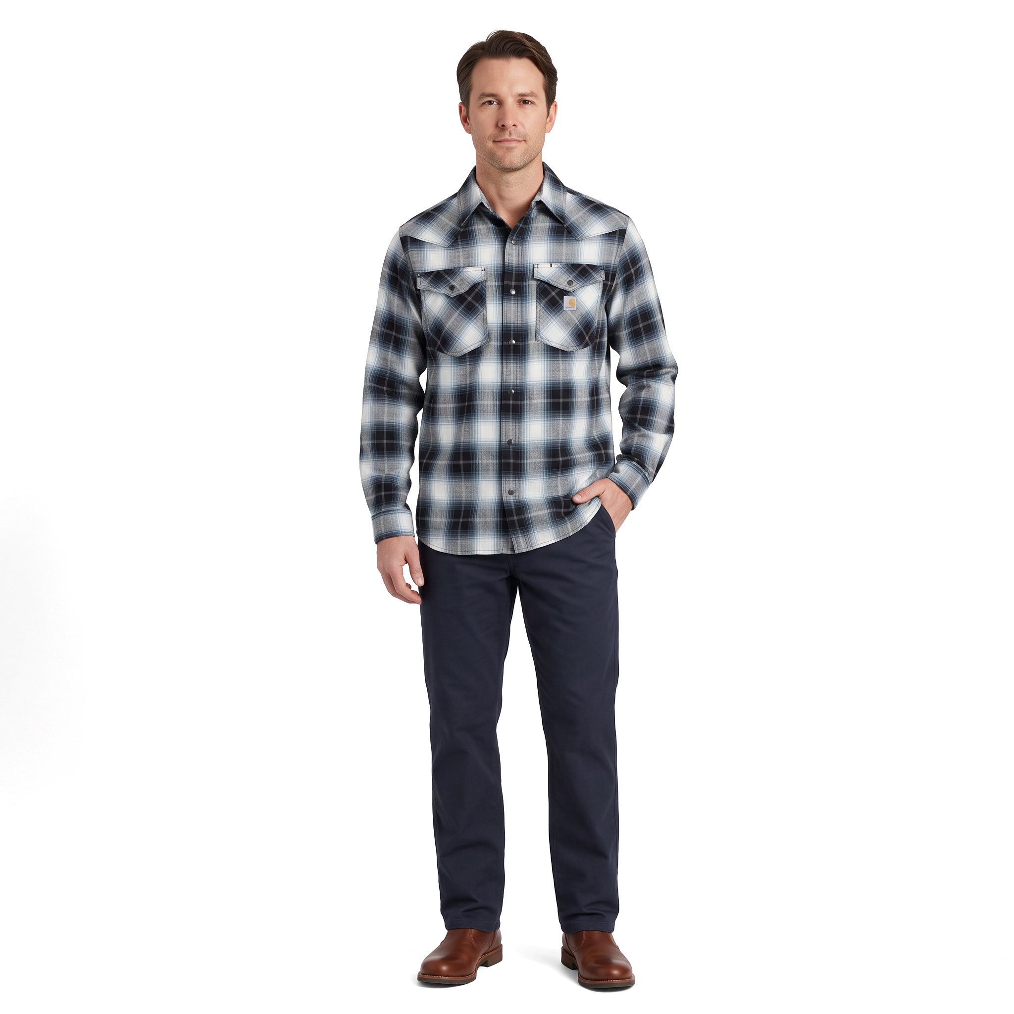Carhartt skovmandsskjorte, Black, large image number 2