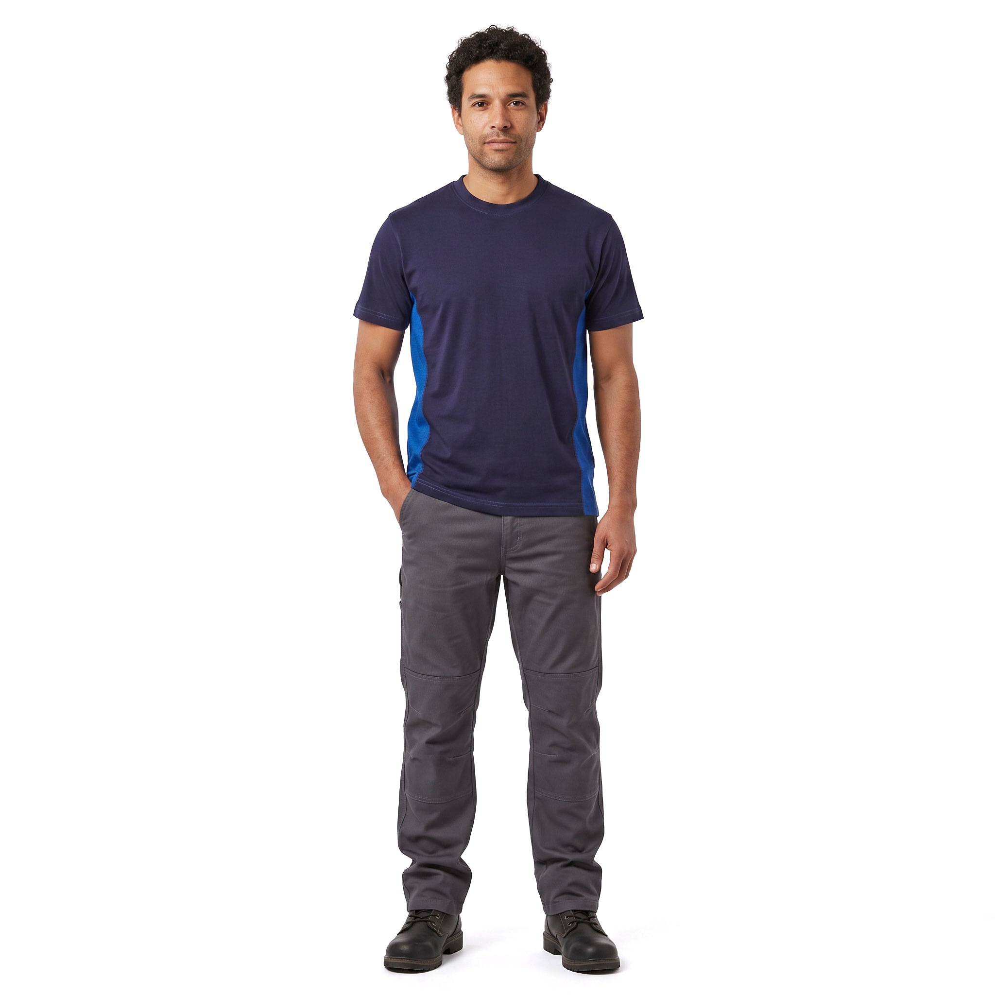 J.A.K. Basic T-shirt 1624, Marine/Kongebl&aring;, large image number 2