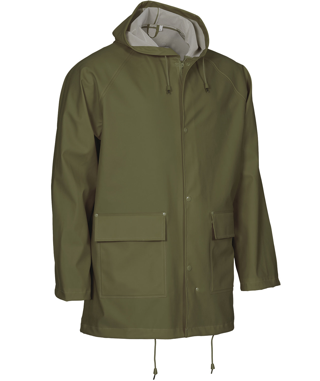 ELKA Elements Outdoor PU/PVC regnjacka, Olivgr&ouml;n