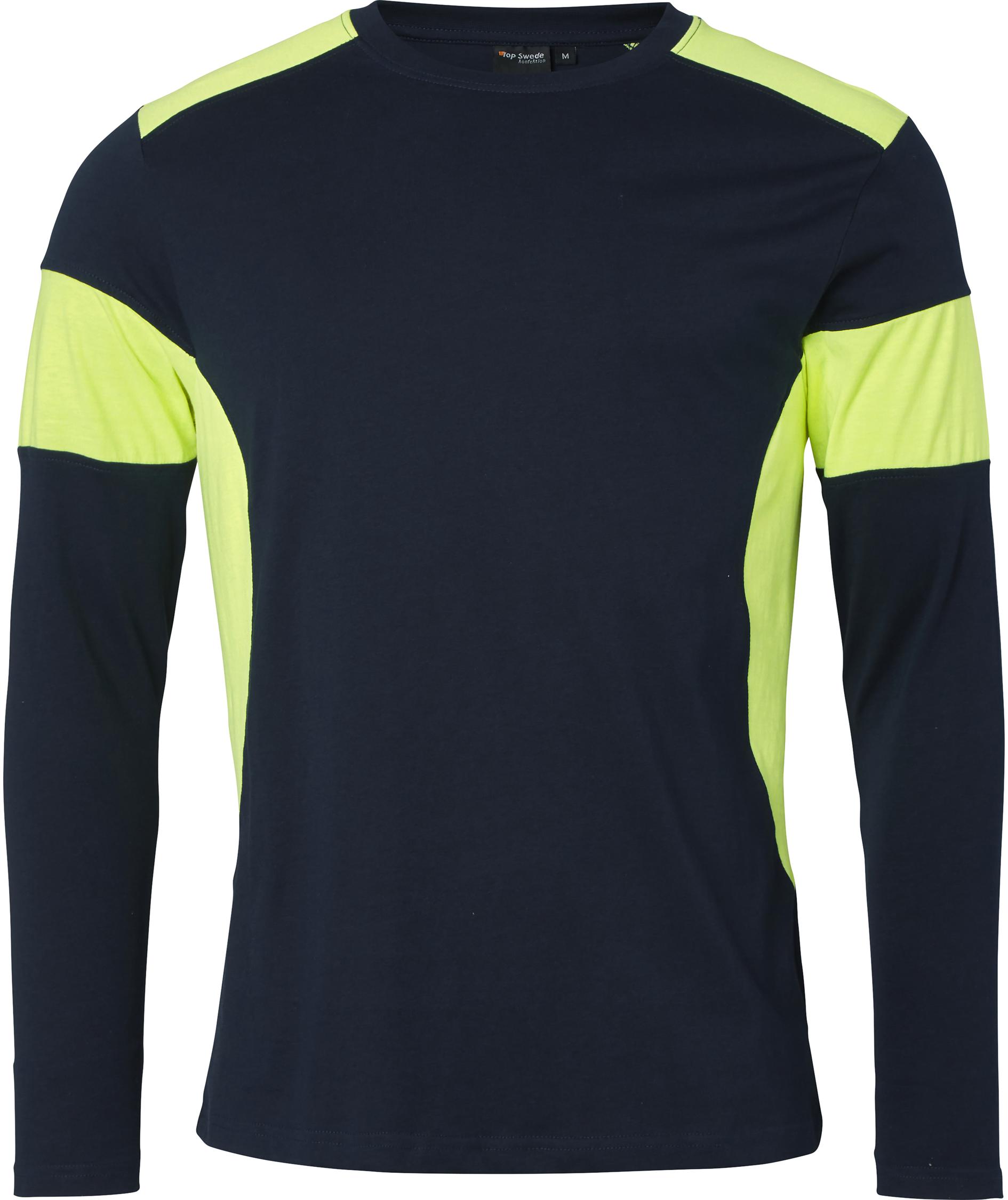 Top Swede long-sleeved T-shirt 212, Navy/Hi-Vis yellow, large image number 0
