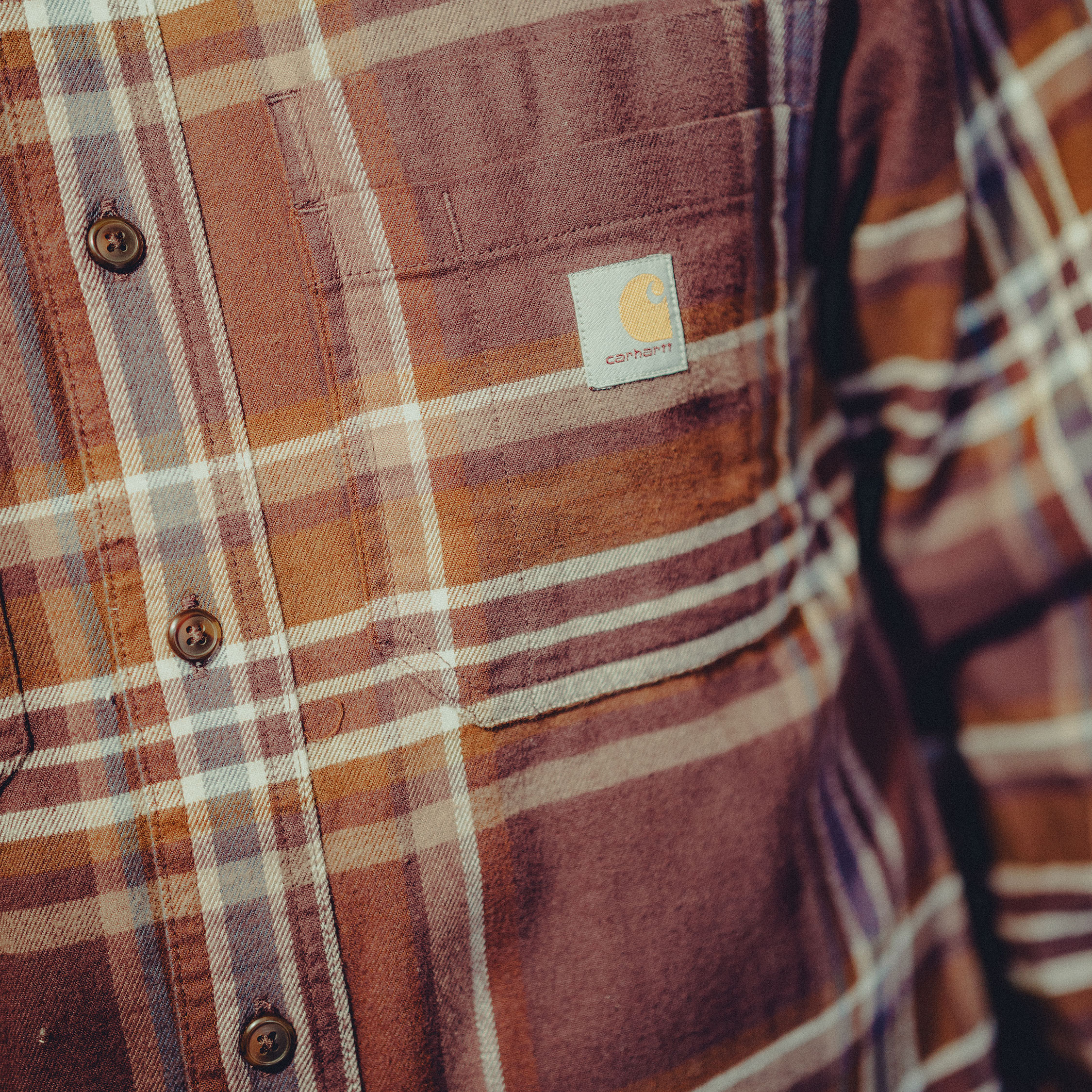Carhartt flanellskjorta, Dark Sepia, large image number 5