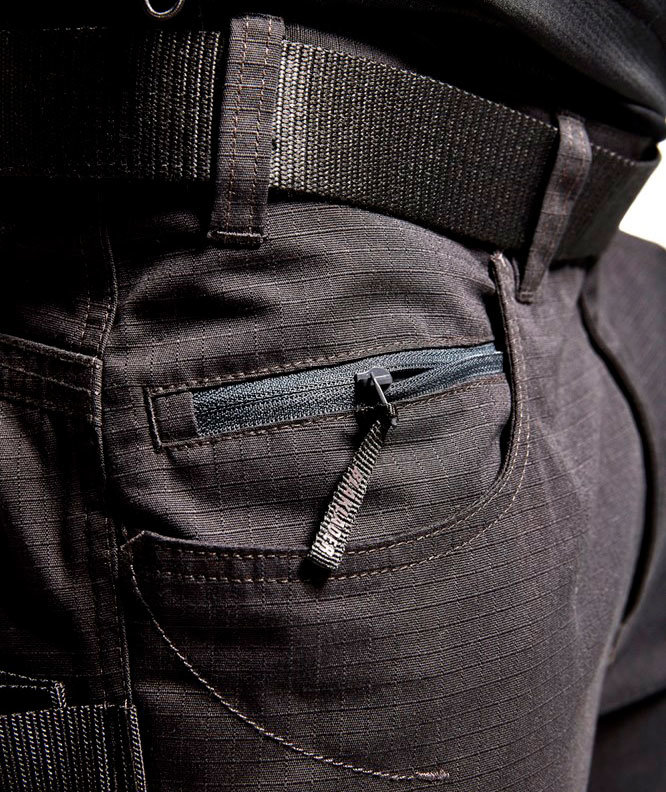 Bl&aring;kl&auml;der Unite arbejdsbukser, Sort/Antracitgr&aring;, large image number 5