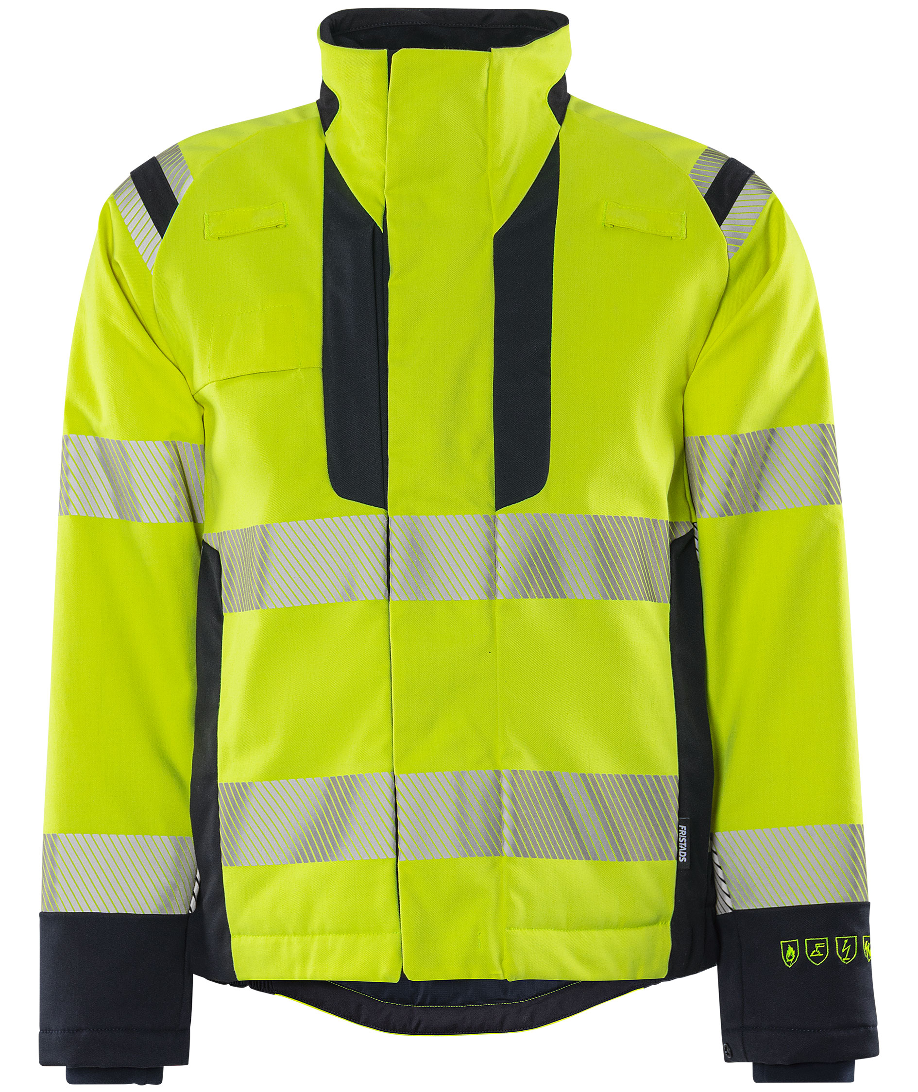 Fristads Flamestat Green winter jacket 4942 GFS, Hi-Vis yellow/marine