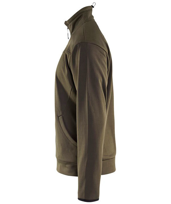 Bl&aring;kl&auml;der Unite sweat cardigan, Olive Green/Black, large image number 3