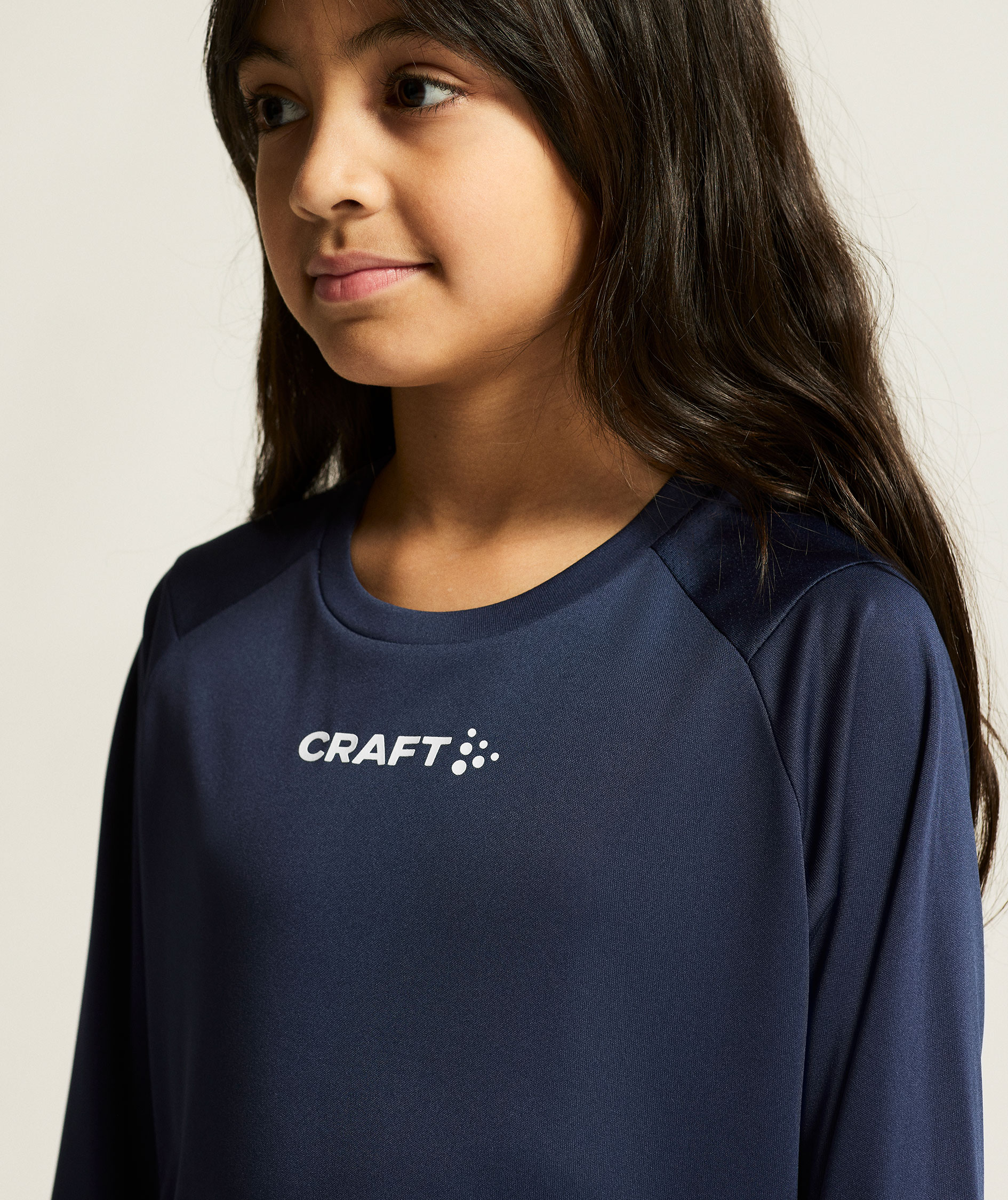 Craft Rush lang&aelig;rmet T-shirt til b&oslash;rn, Navy, large image number 4