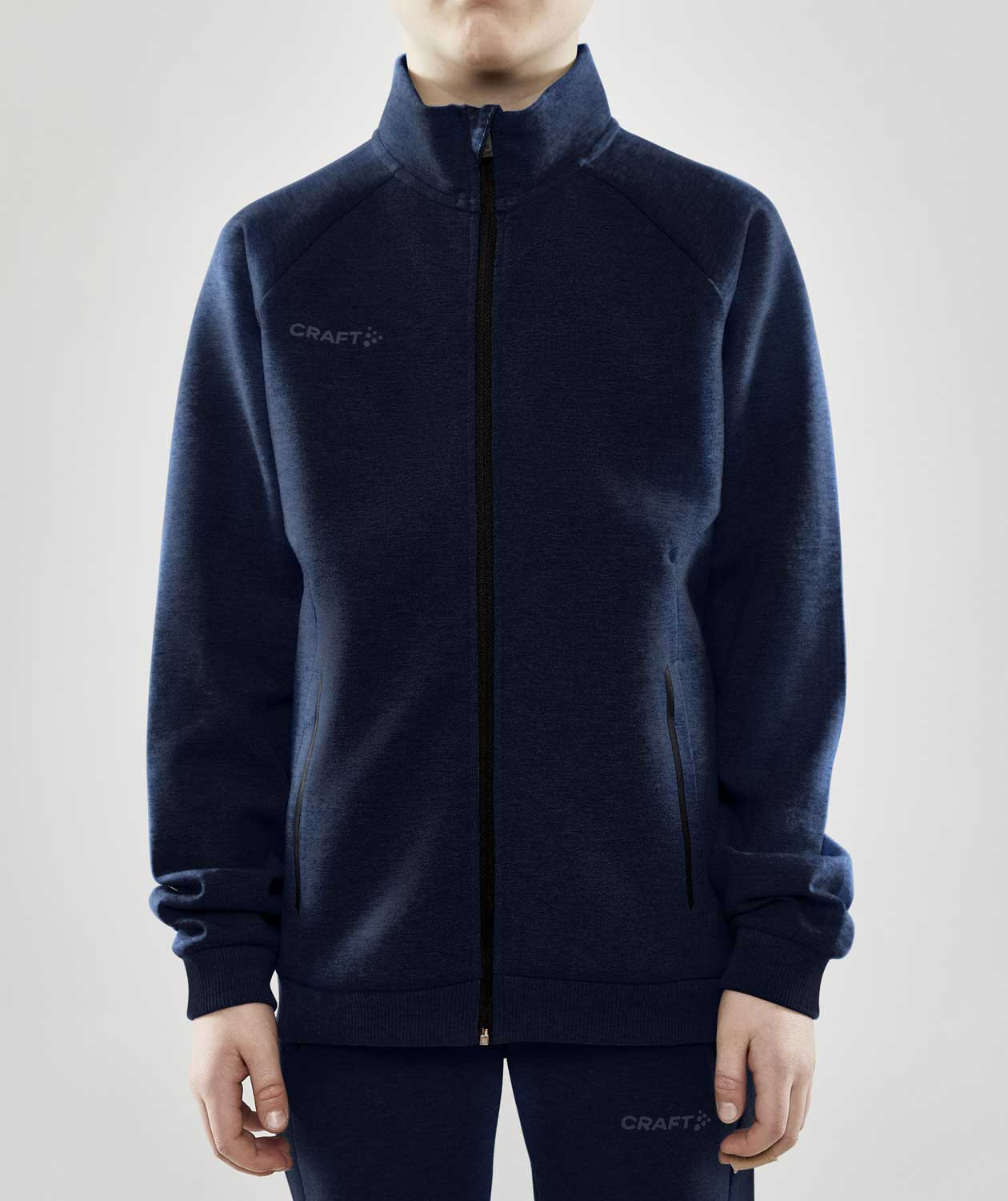 Craft Core Soul Full Zip sweatjakke for barn, M&oslash;rkebl&aring;, large image number 1