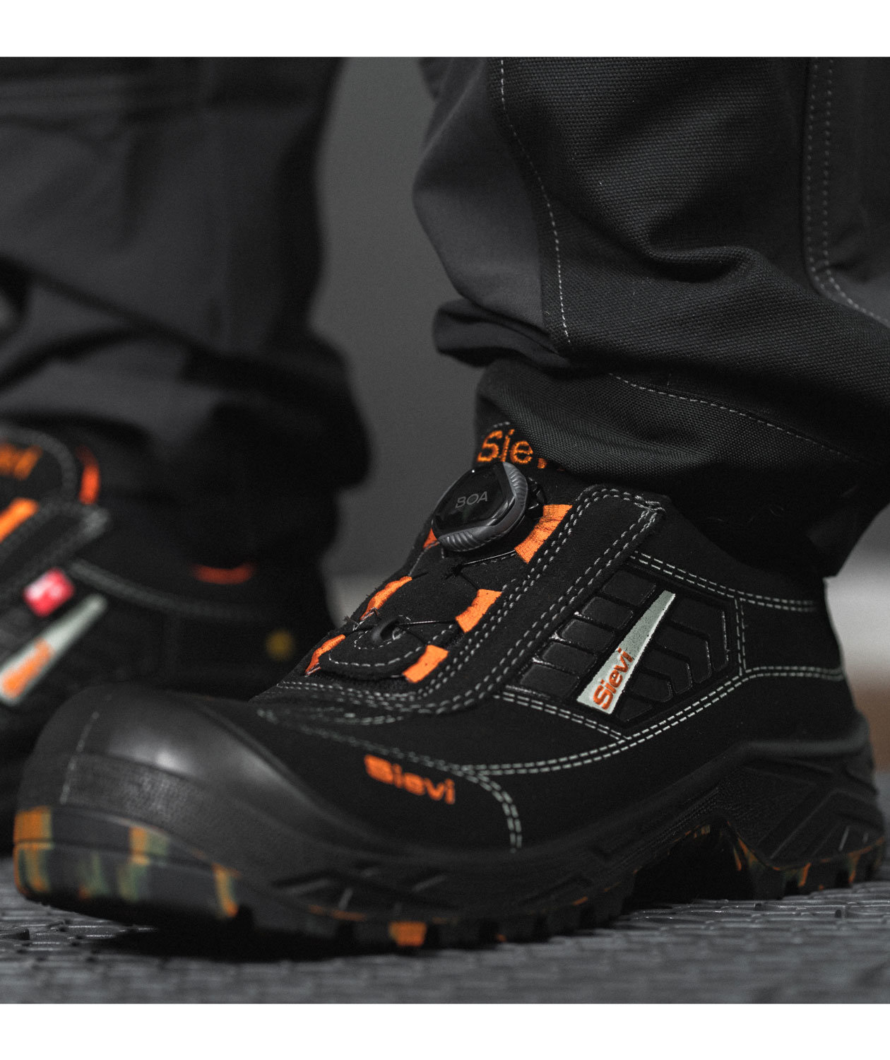 Sievi Spider Roller XL+ sikkerhedssko S3, Sort/Orange, large image number 1