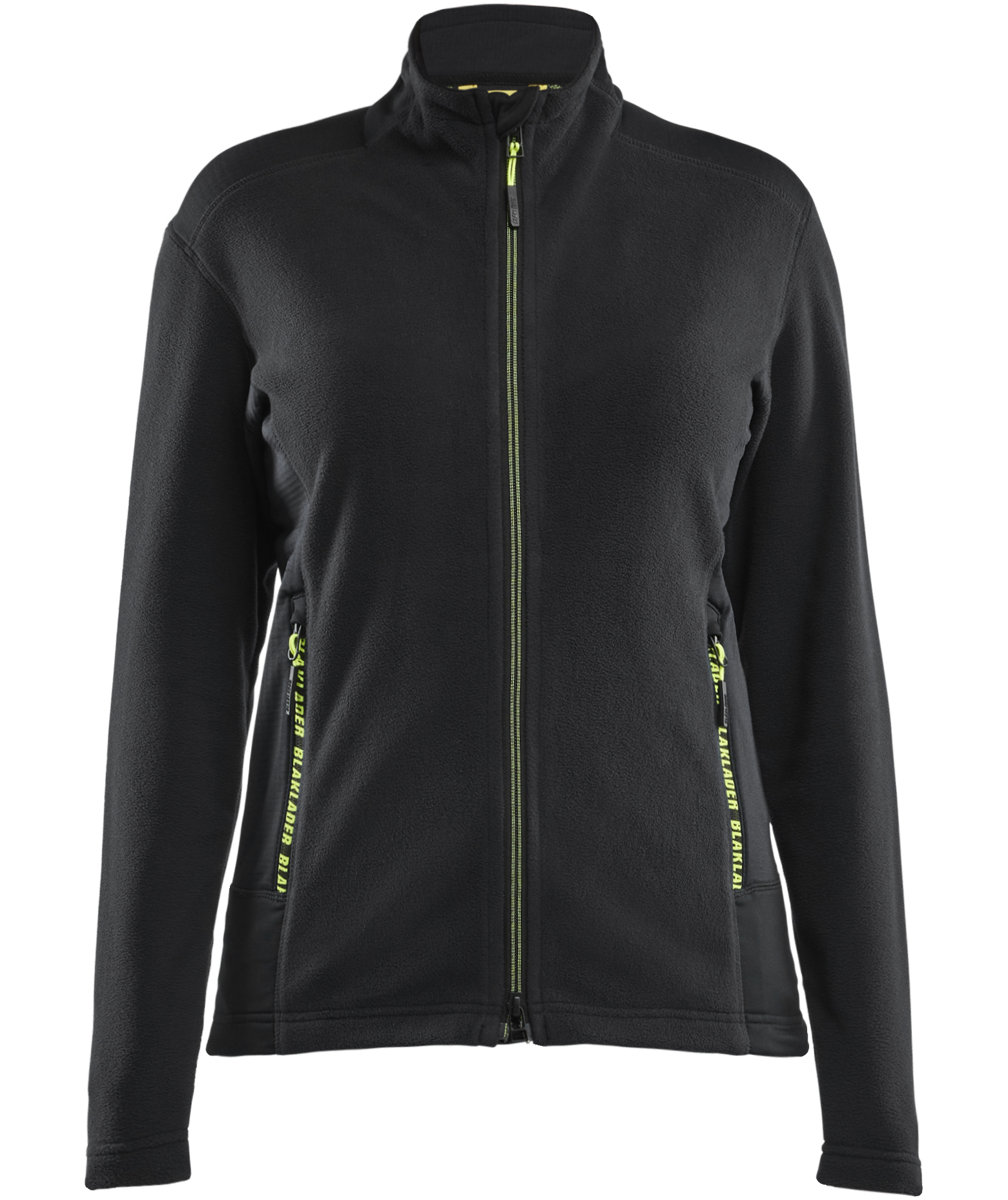 Bl&aring;kl&auml;der Unite microfleece tr&ouml;ja dam, Svart/Varselgul