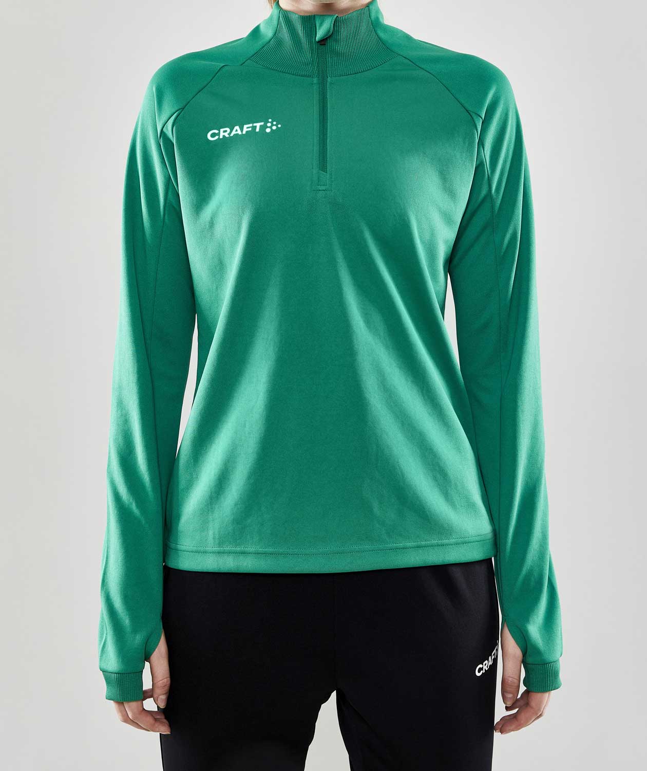 Craft Evolve Halfzip dame sweatshirt, Team green, large image number 1