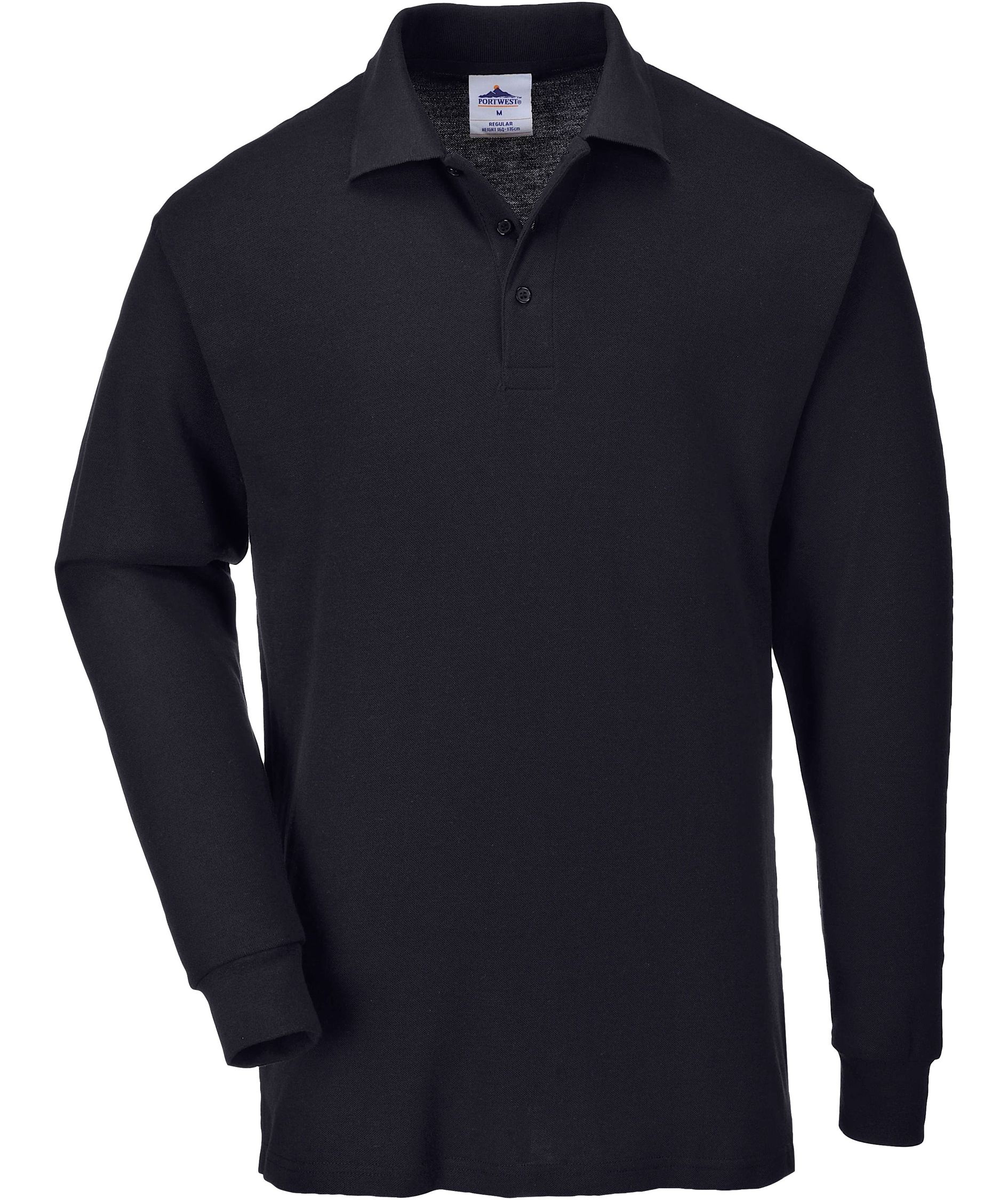 Portwest l&aring;ng&auml;rmad pik&eacute;tr&ouml;ja, Svart, large image number 0