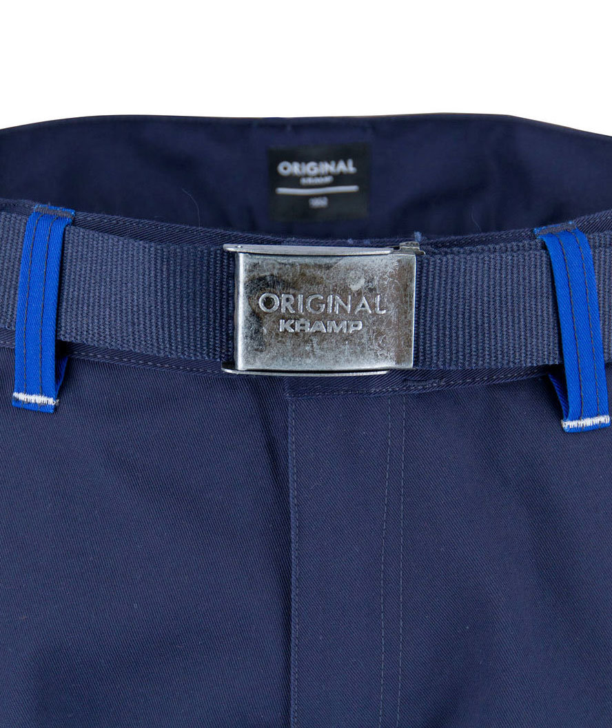 Kramp Original arbeidsbukse med belte, Marine/Kongebl&aring;, large image number 4