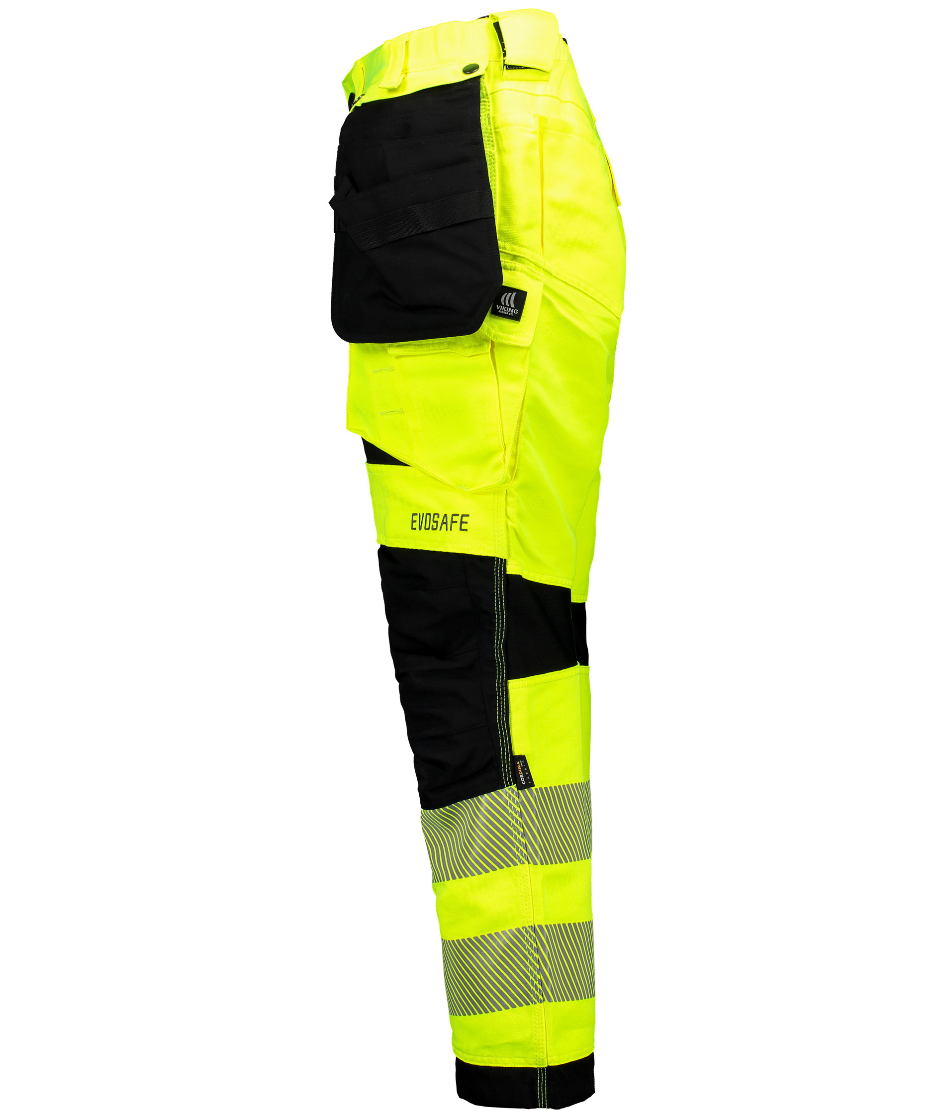 Viking Rubber Evosafe craftsman trousers, Hi-vis Yellow/Black, large image number 2