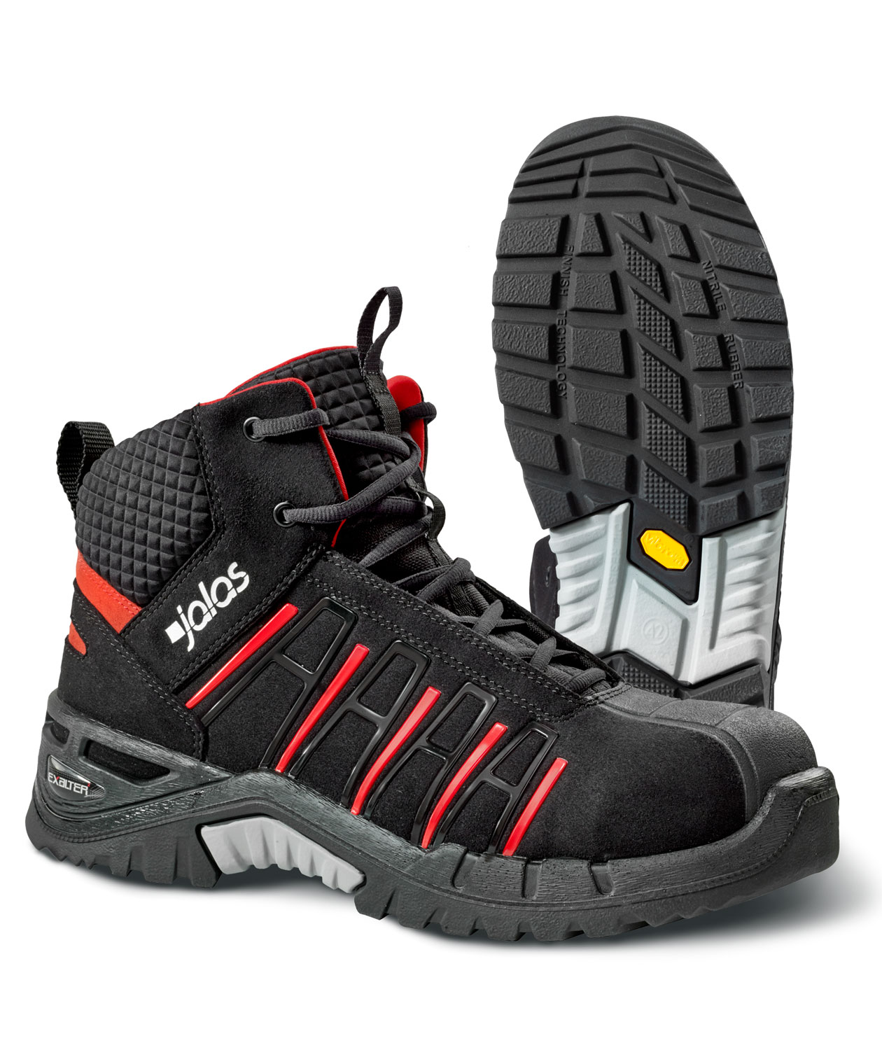 Jalas 9975 Exalter skyddsk&auml;ngor S3, Svart/R&ouml;d