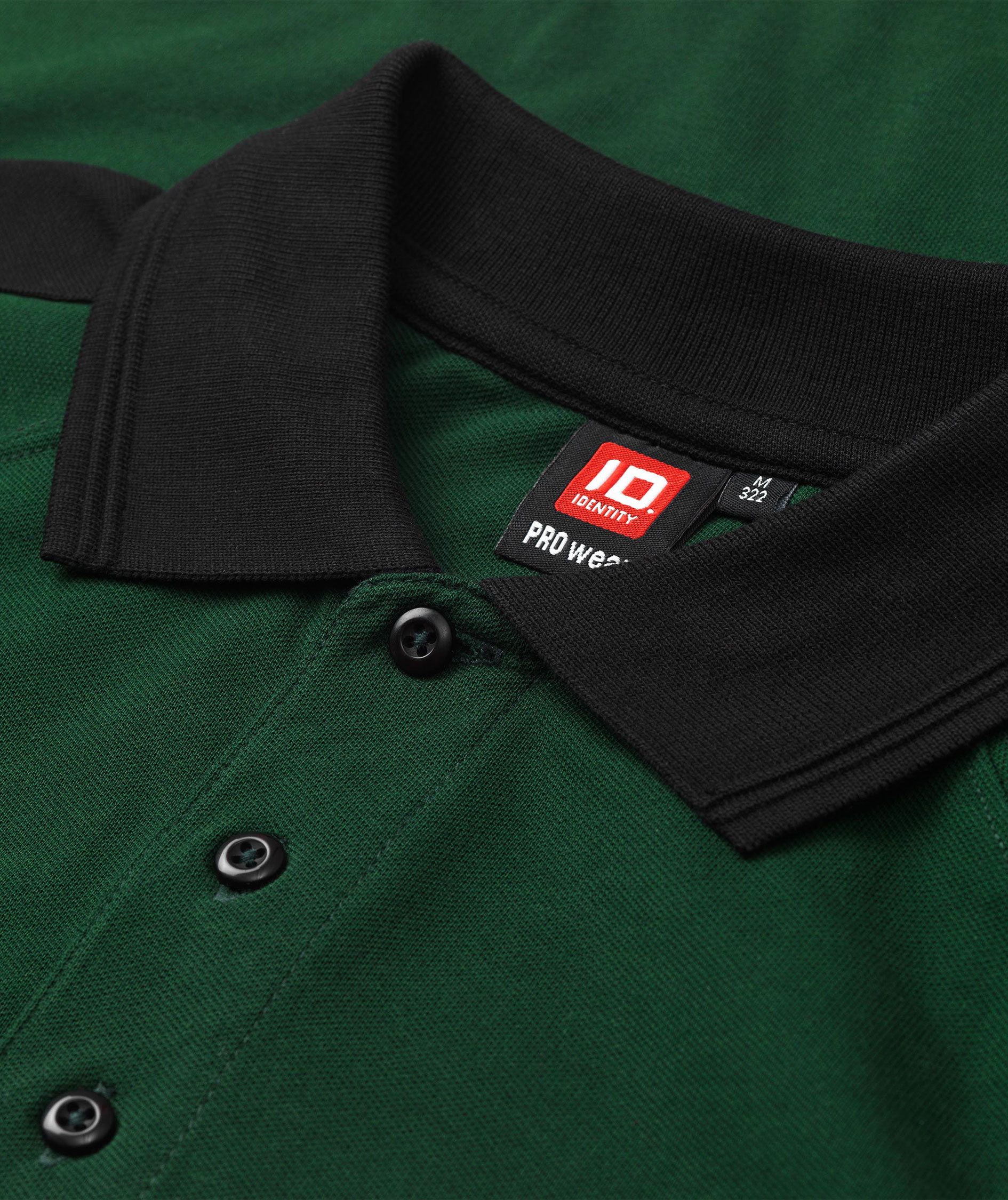 ID Pro Wear contrast Polo shirt, Bottle Green, large image number 4