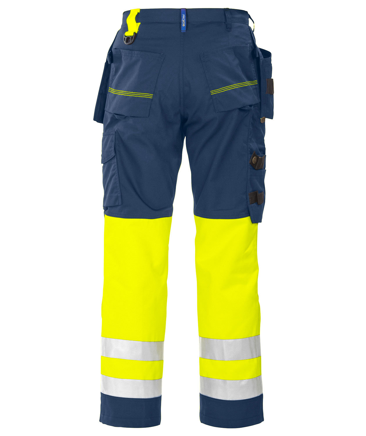 ProJob work trousers 6502, Marine/Hi-Vis yellow, large image number 2