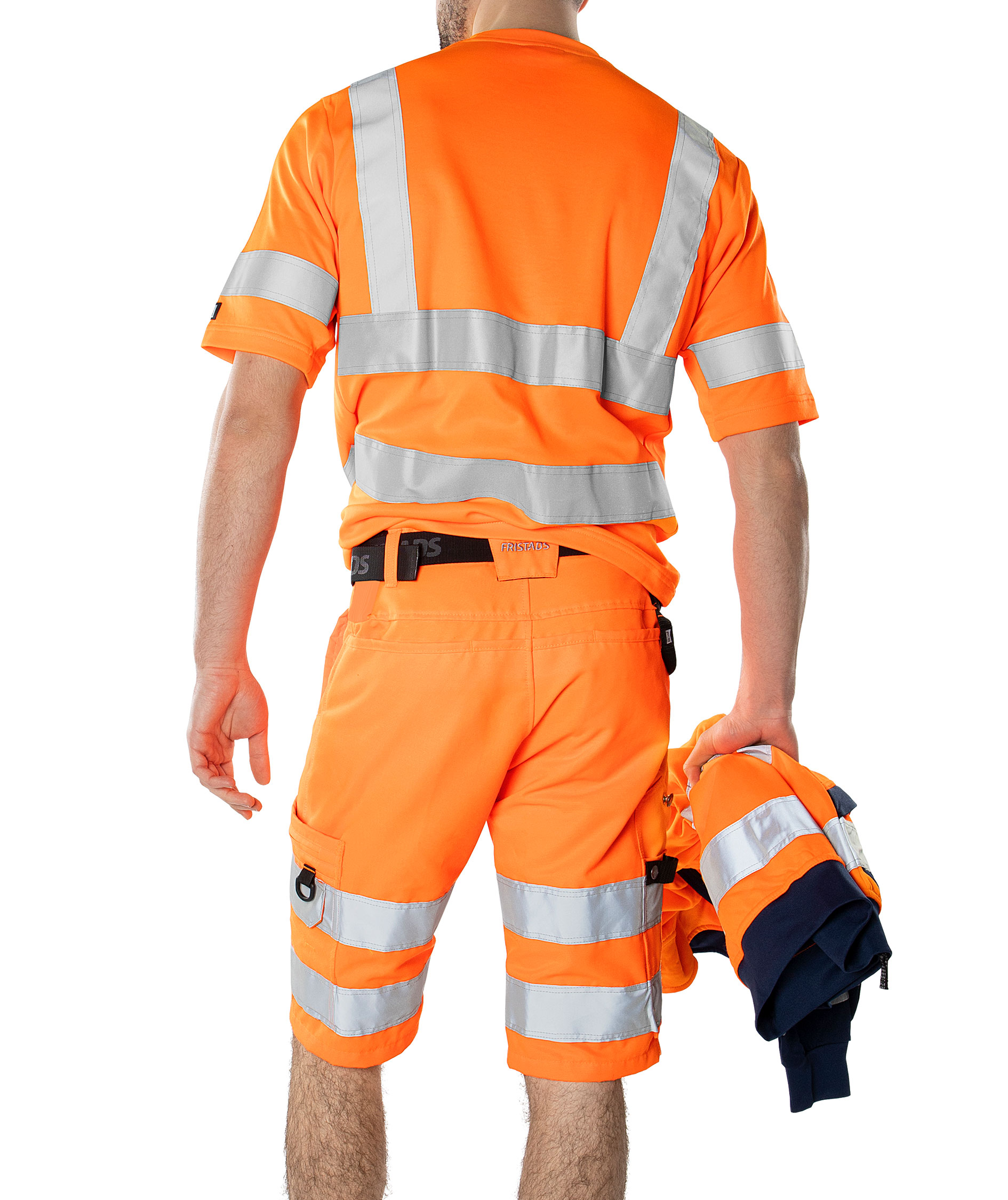Fristads green arbejdsshorts 2650 GPLU, Hi-vis Orange, large image number 3