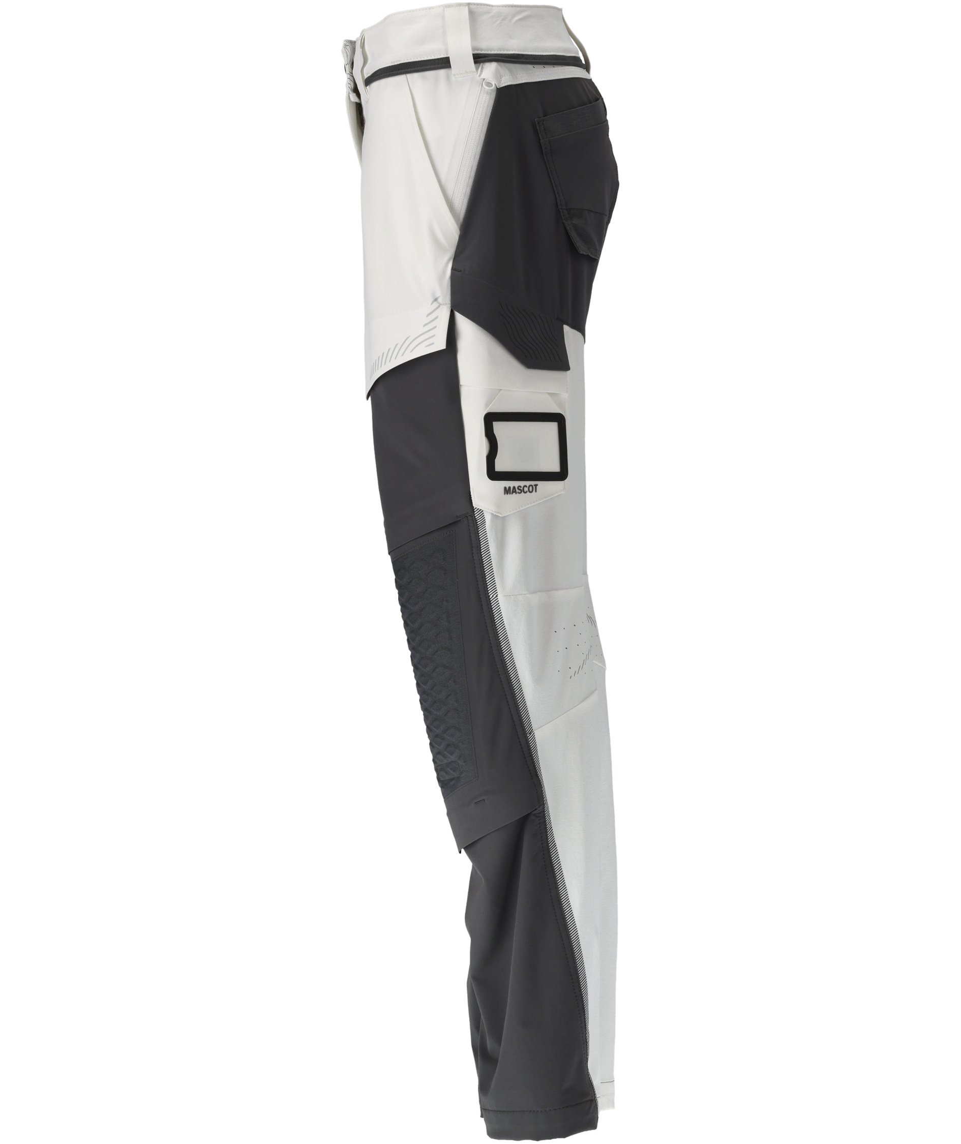 Mascot Customized diamond fit women's work trousers full stretch, White/Stone Grey, large image number 4