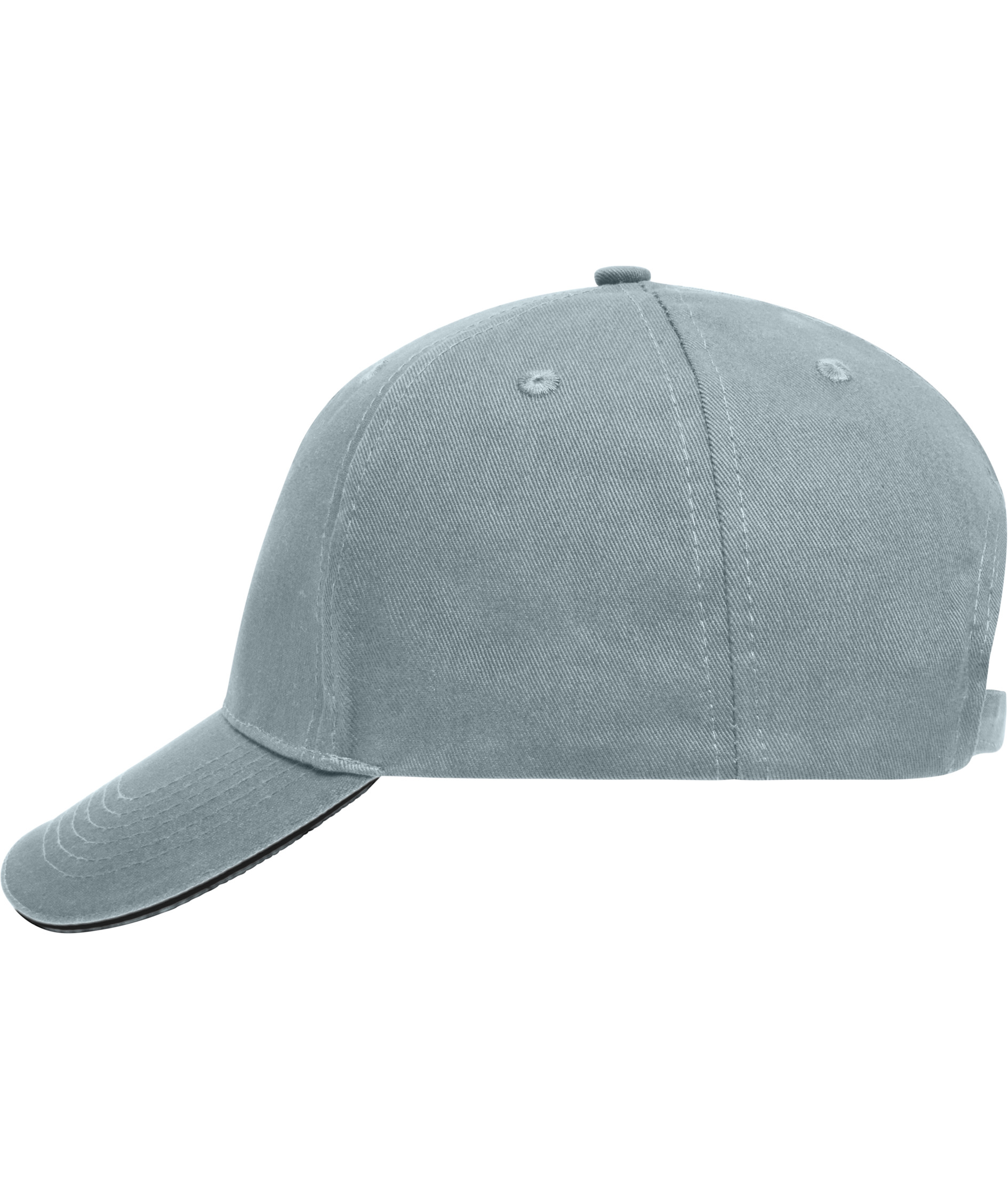 Myrtle Beach 5 Panel Sandwich Cap, Light Grey/Black, Light Grey/Black, swatch