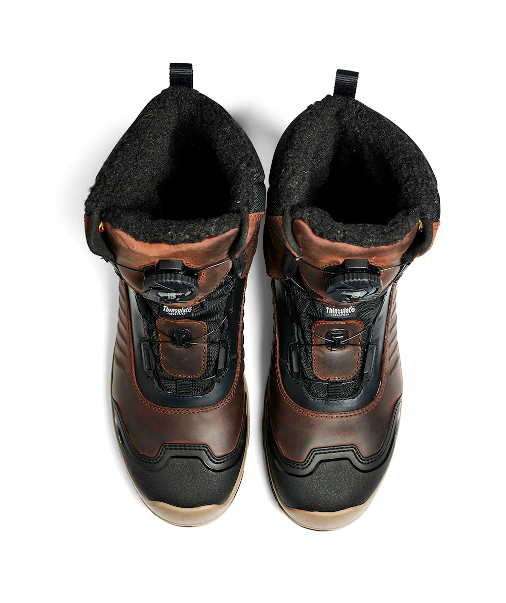 Bl&aring;kl&auml;der Storm vinter skyddsst&ouml;vlar S3, Brun/Svart