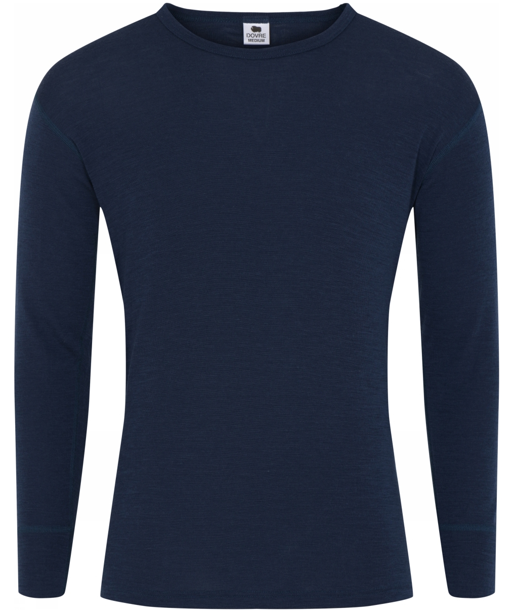 Dovre baselayertr&ouml;ja med merinoull, Navy