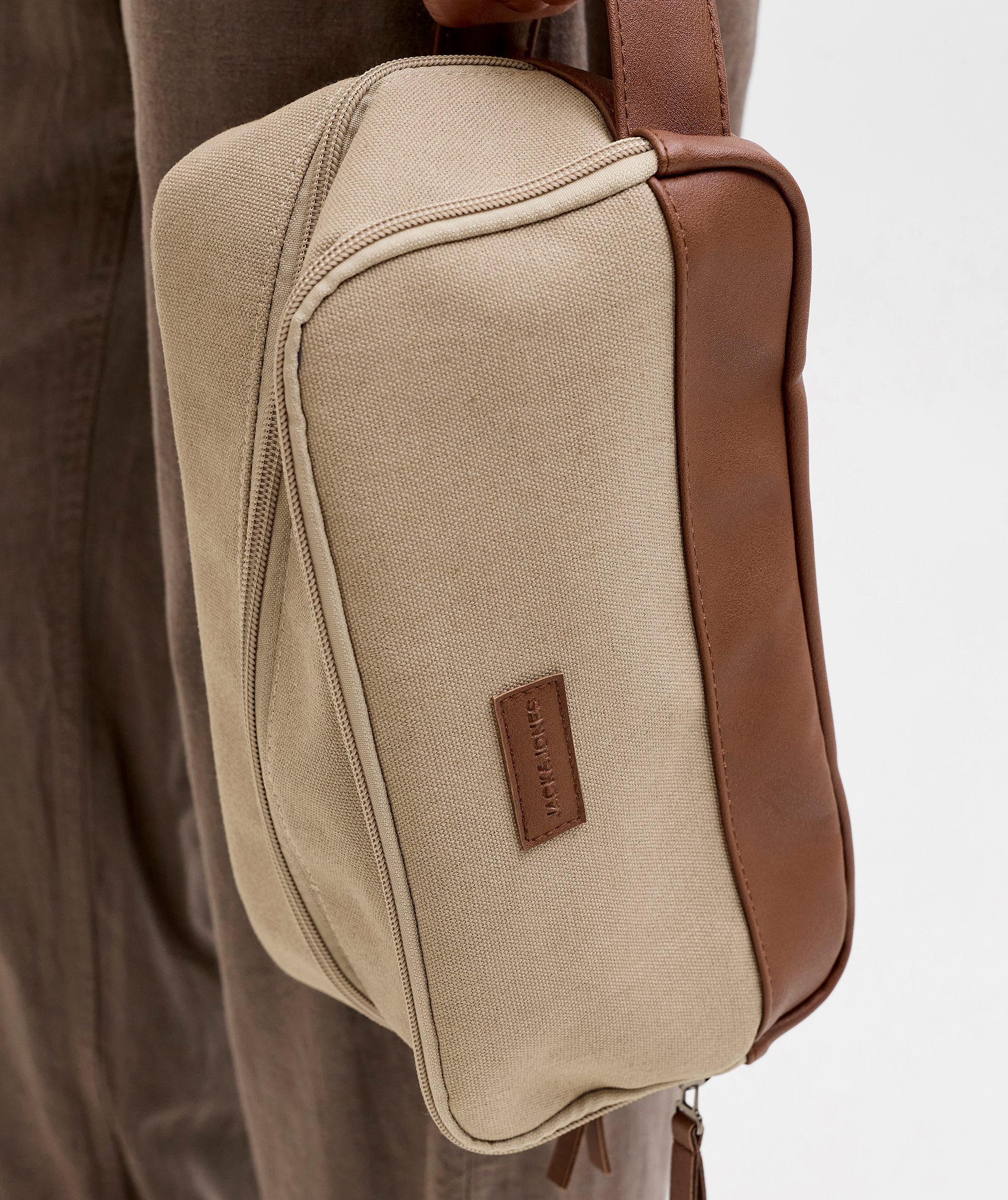 Jack & Jones JACPASCAL toilettaske 3,7L, Beige, Beige, large image number 7