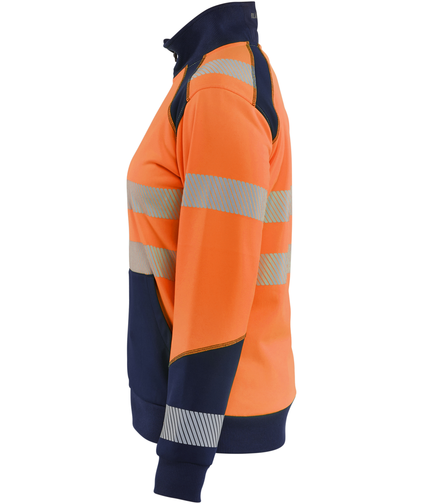 Bl&aring;kl&auml;der women's cardigan, Hi-Vis Orange/Navy, large image number 4