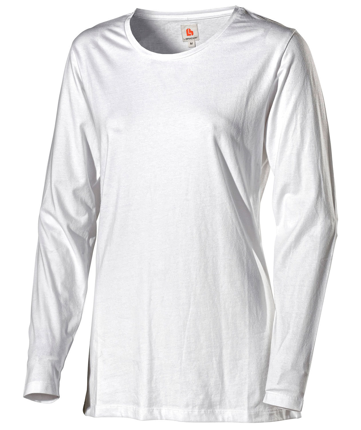 L.Brador lang&aelig;rmet dame T-shirt 6015B, Hvid