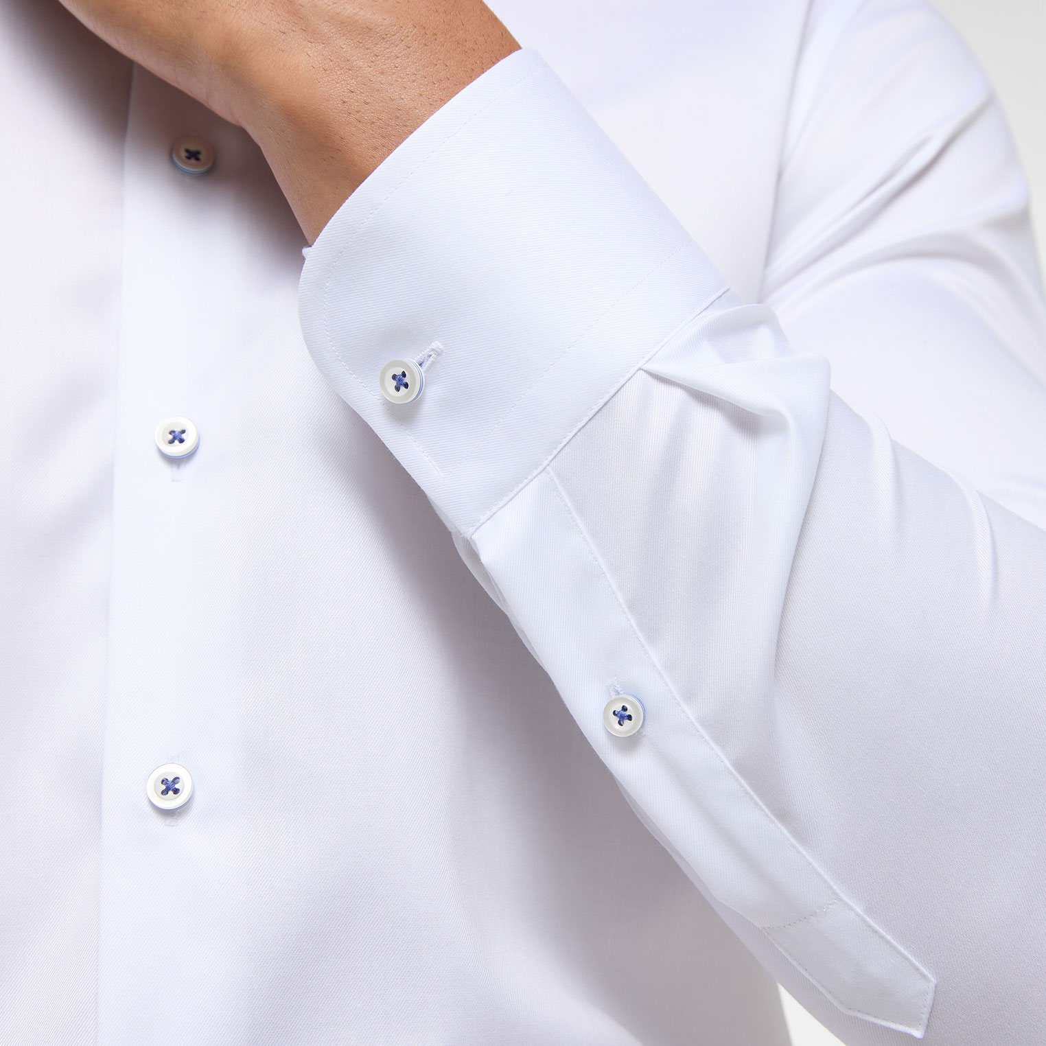 Eterna Gentle Slim fit Hemd, White, large image number 3