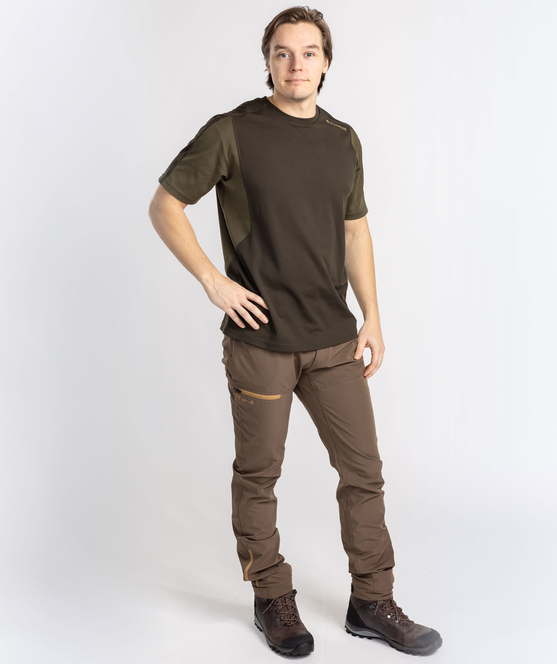 Pinewood&nbsp;Finnveden Trail stretch bukser, Earth Brown, large image number 1