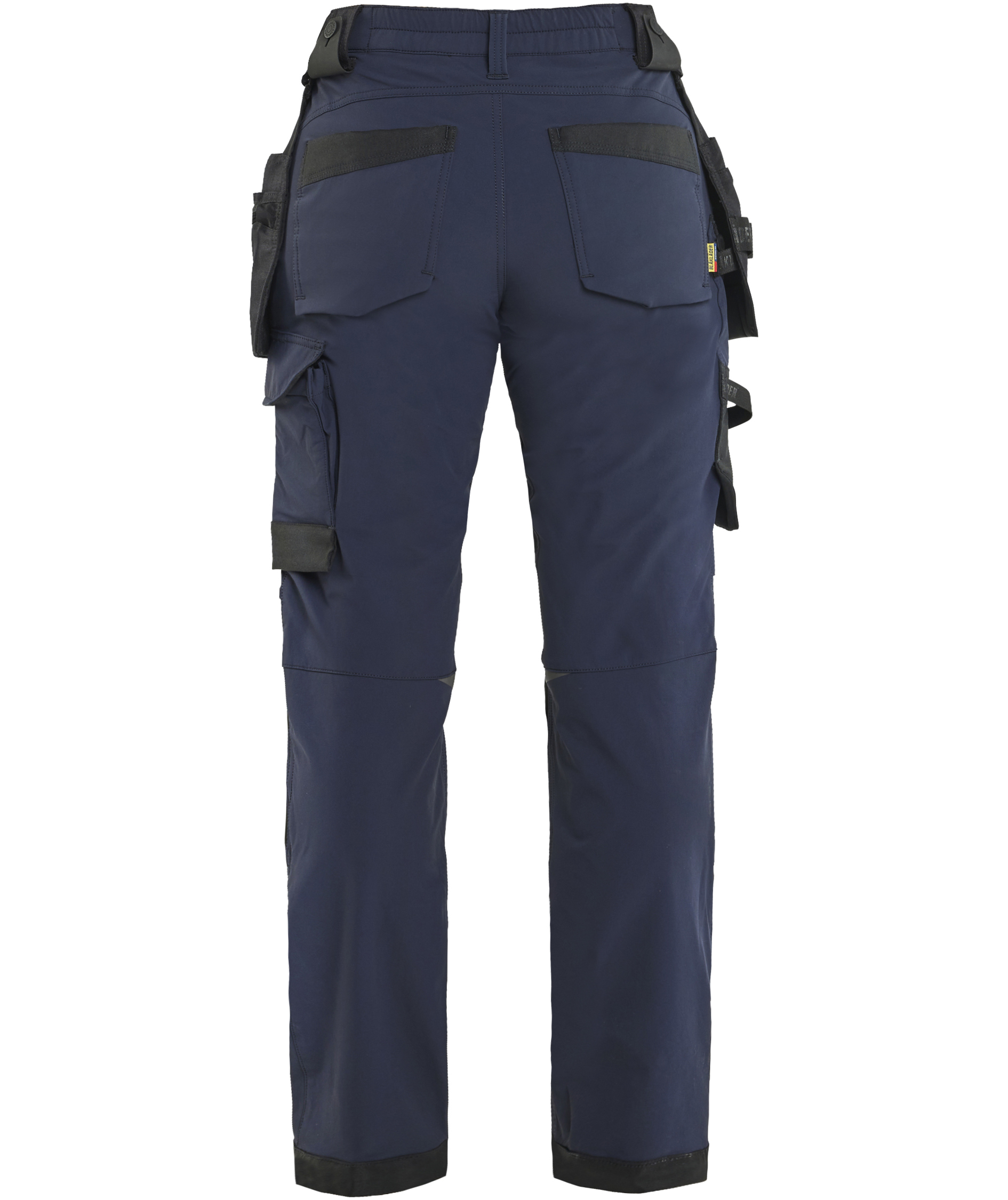 Bl&aring;kl&auml;der dame h&aring;ndv&aelig;rkerbukser full stretch, M&oslash;rk Marinebl&aring;/Sort, large image number 1