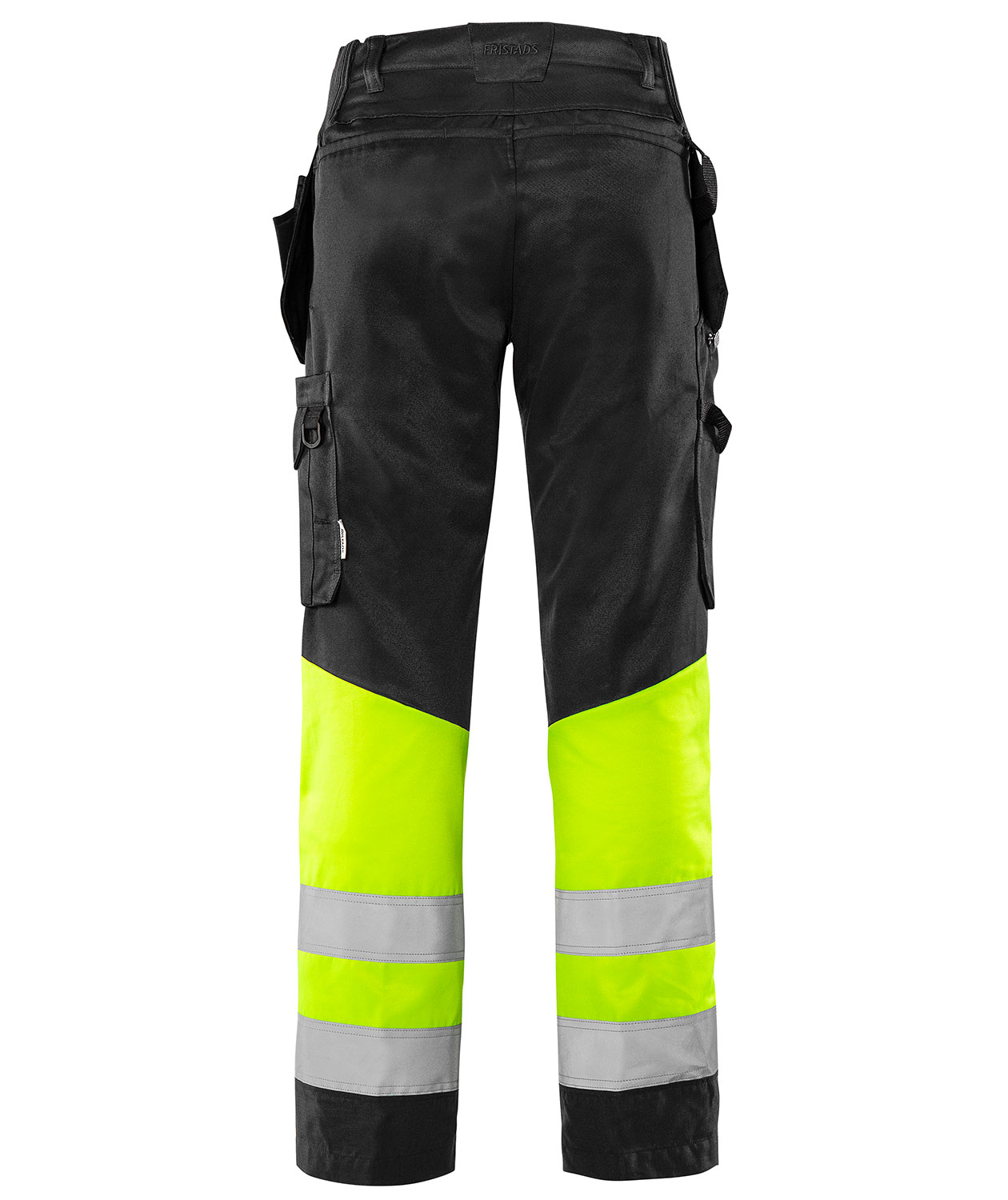 Fristads Green craftsman trousers 2640 GPLU, Black/Hi-Vis Yellow, large image number 1