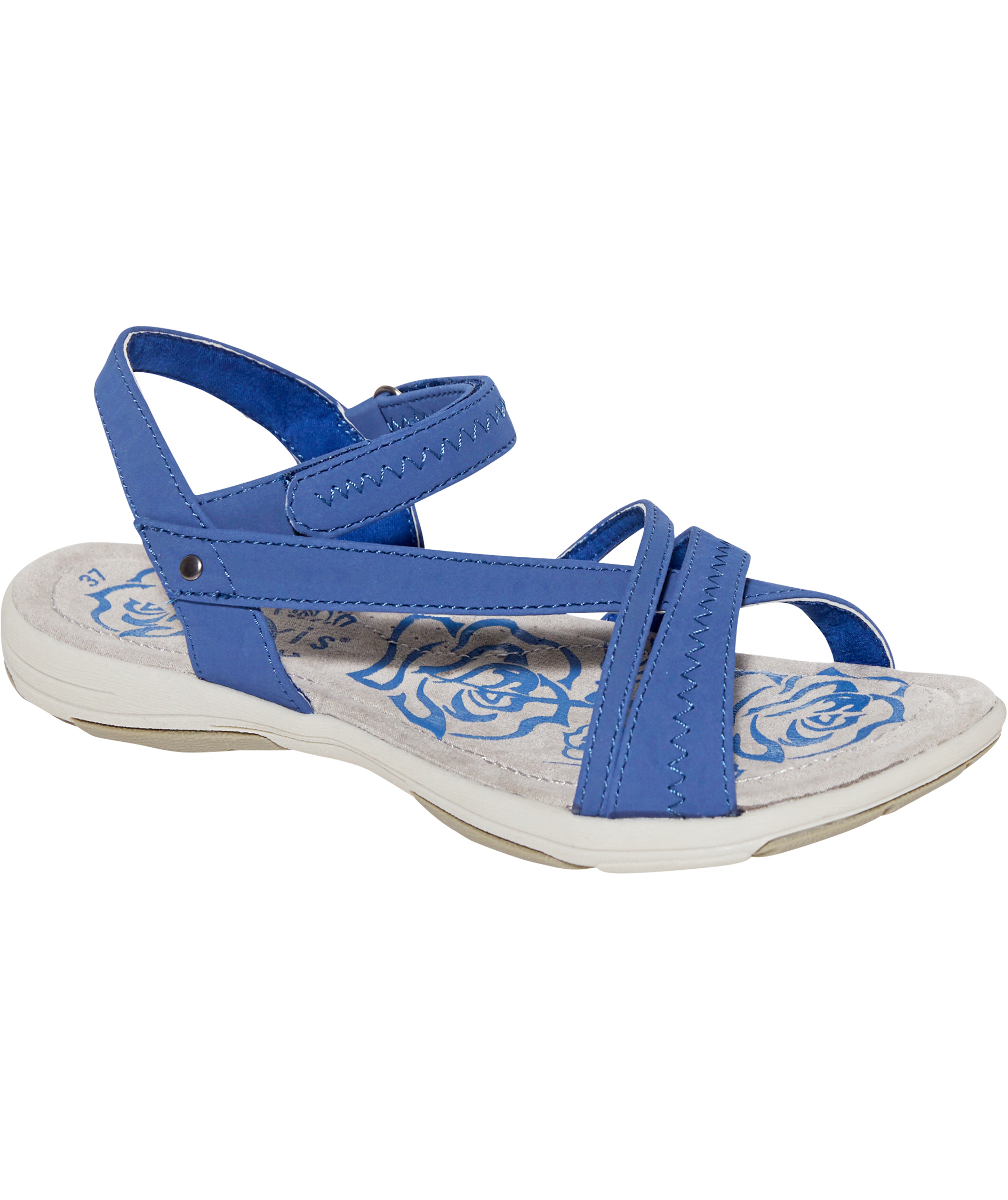 Praxis Parma dame sandaler, Bl&aring;, large image number 0