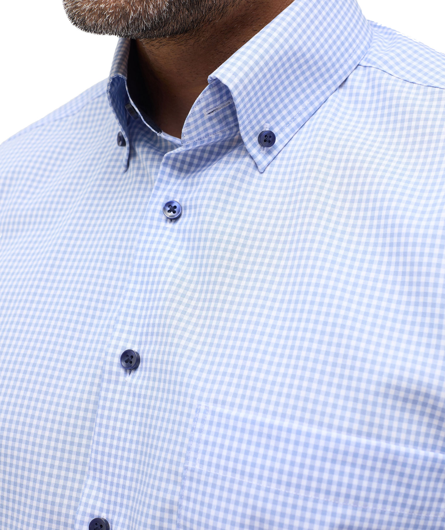 Eterna Poplin Comfort fit skjorta, Light blue, large image number 3