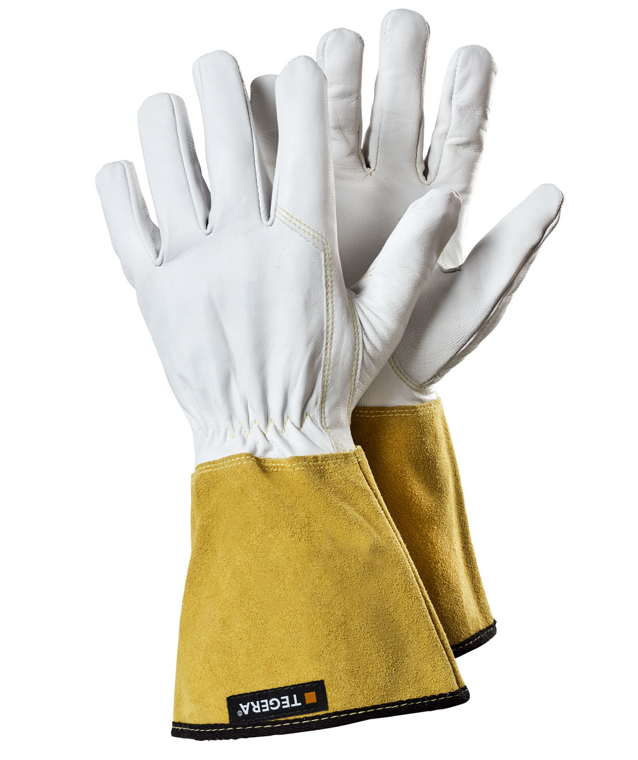 Tegera 126A varme- og svejsehandsker, Hvid/Orange