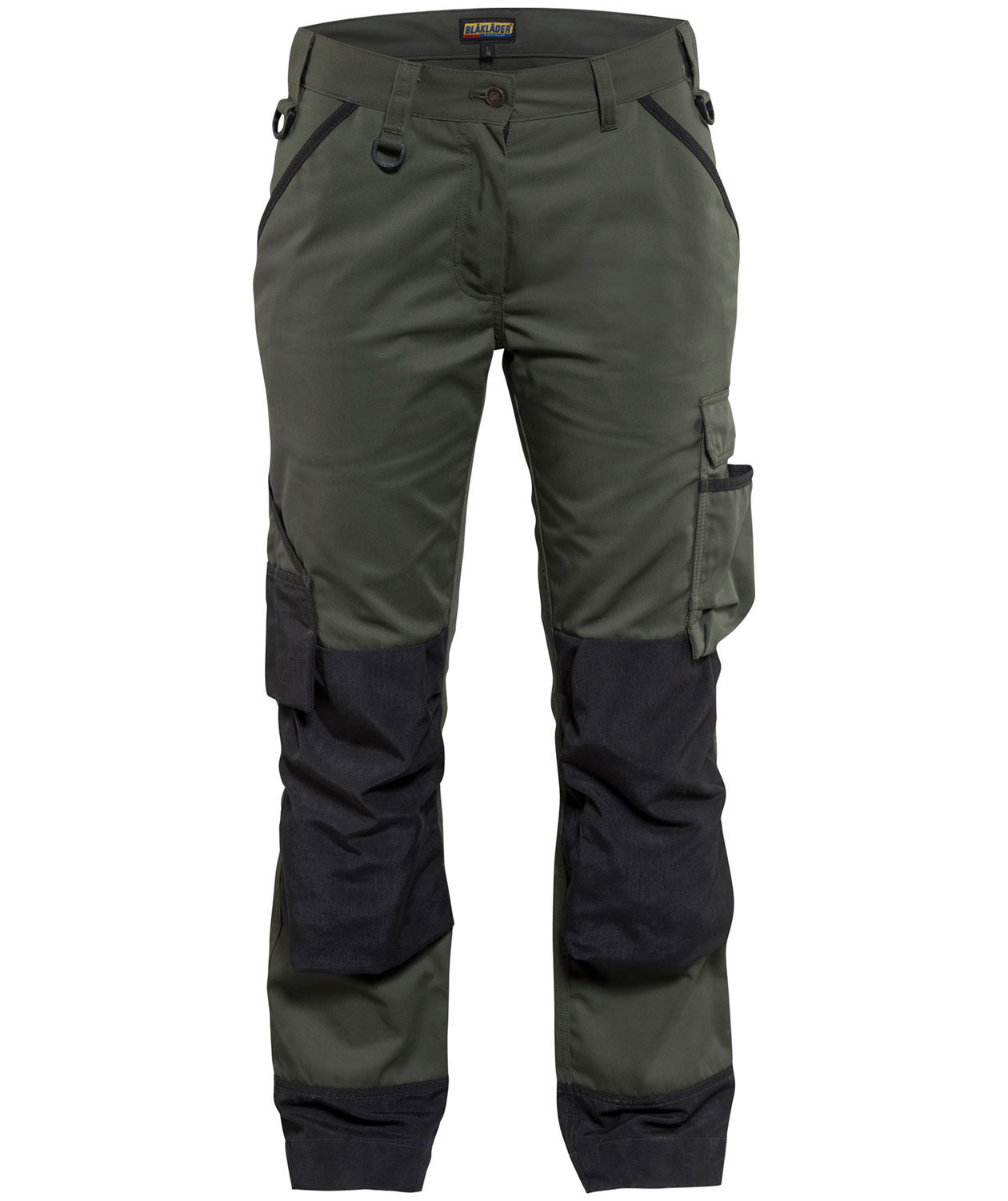 Bl&aring;kl&auml;der Garden arbetsbyxa dam, Milit&auml;rgr&ouml;n/Svart