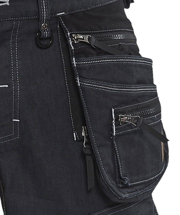 Bl&aring;kl&auml;der h&aring;ndv&aelig;rkershorts, Sort, large image number 3