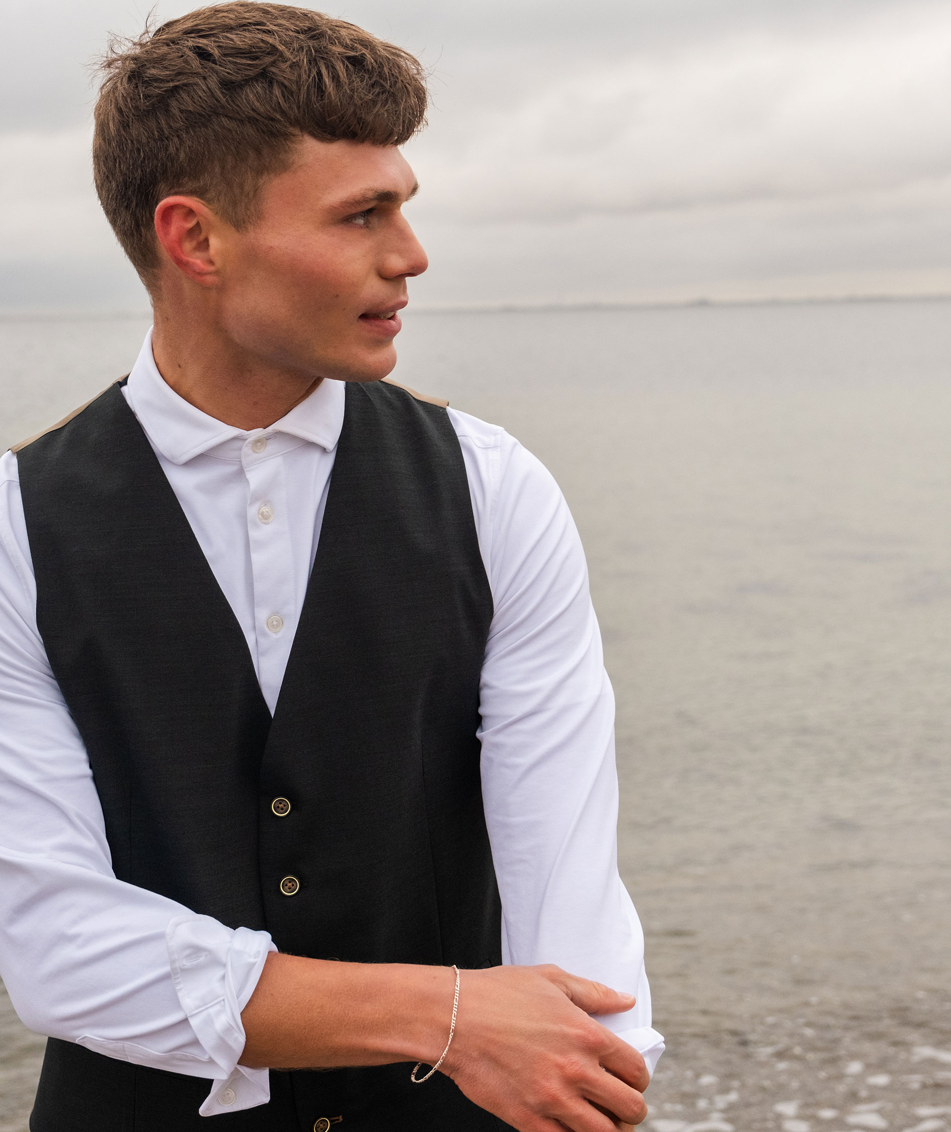 Sunwill vest with wool, Tobacco, large image number 8