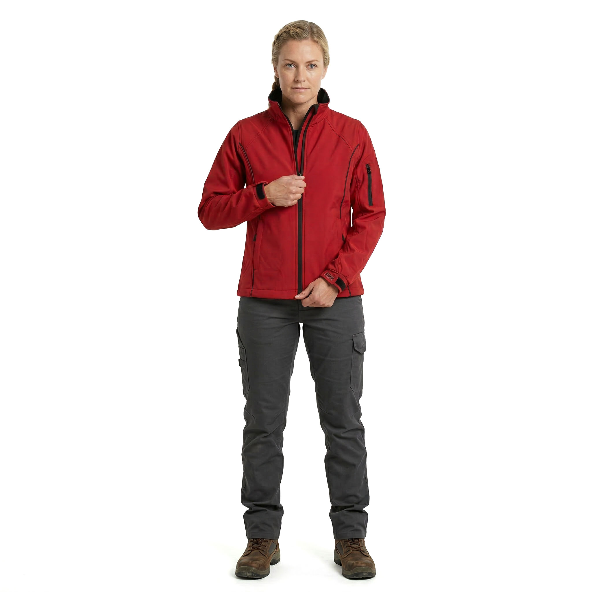 Ocean dame softshelljakke, Red, large image number 2