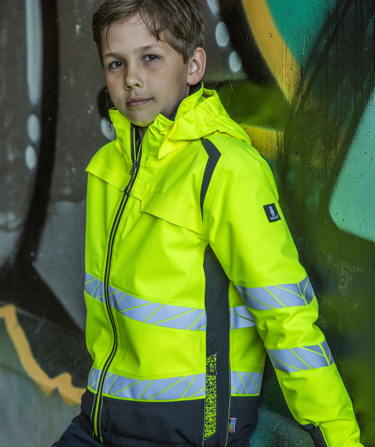 Mascot Accelerate Safe vinterjacka till barn, Varsel Gul/Svart