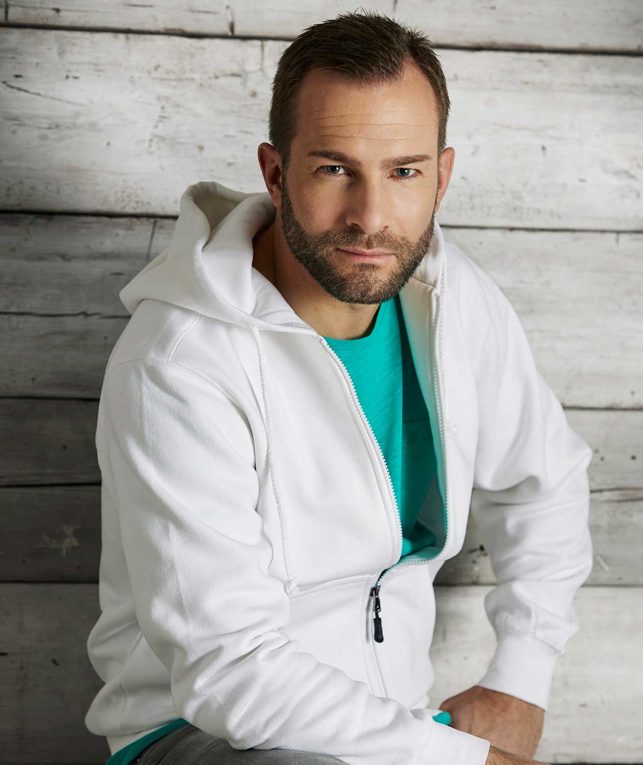 South West Parry hoodie med blixtl&aring;s, Vit