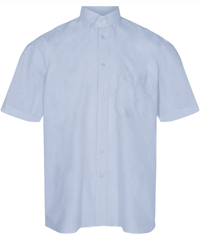 Angli Oxford Classic+ fit kortermet skjorte, Lys Bl&aring;