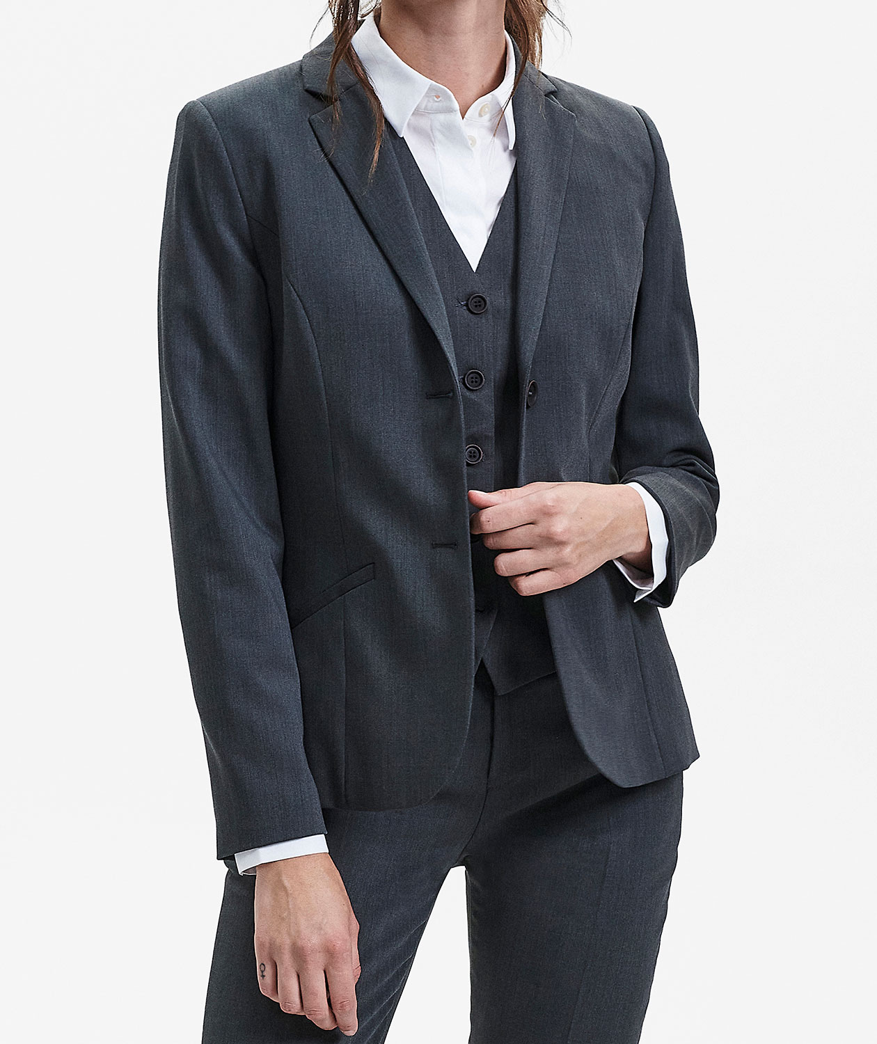 Sunwill Traveller Bistretch Regular Fit Damen Blazer, Grau