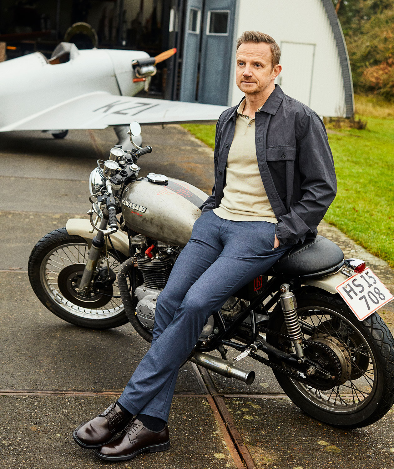 Sunwill Extreme Flexibility Slim fit byxa, Navy, large image number 7