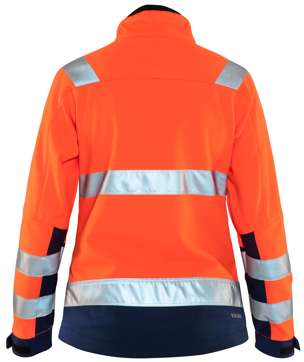 Bl&aring;kl&auml;der dame softshelljakke, Hi-vis&nbsp;Orange/Marine, large image number 2