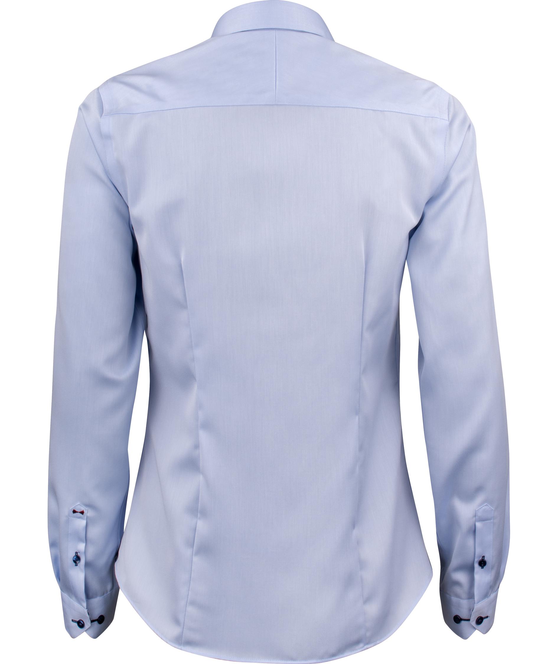 J. Harvest & Frost Twill Red Bow 20 lady fit skjorta, Sky Blue/Navy