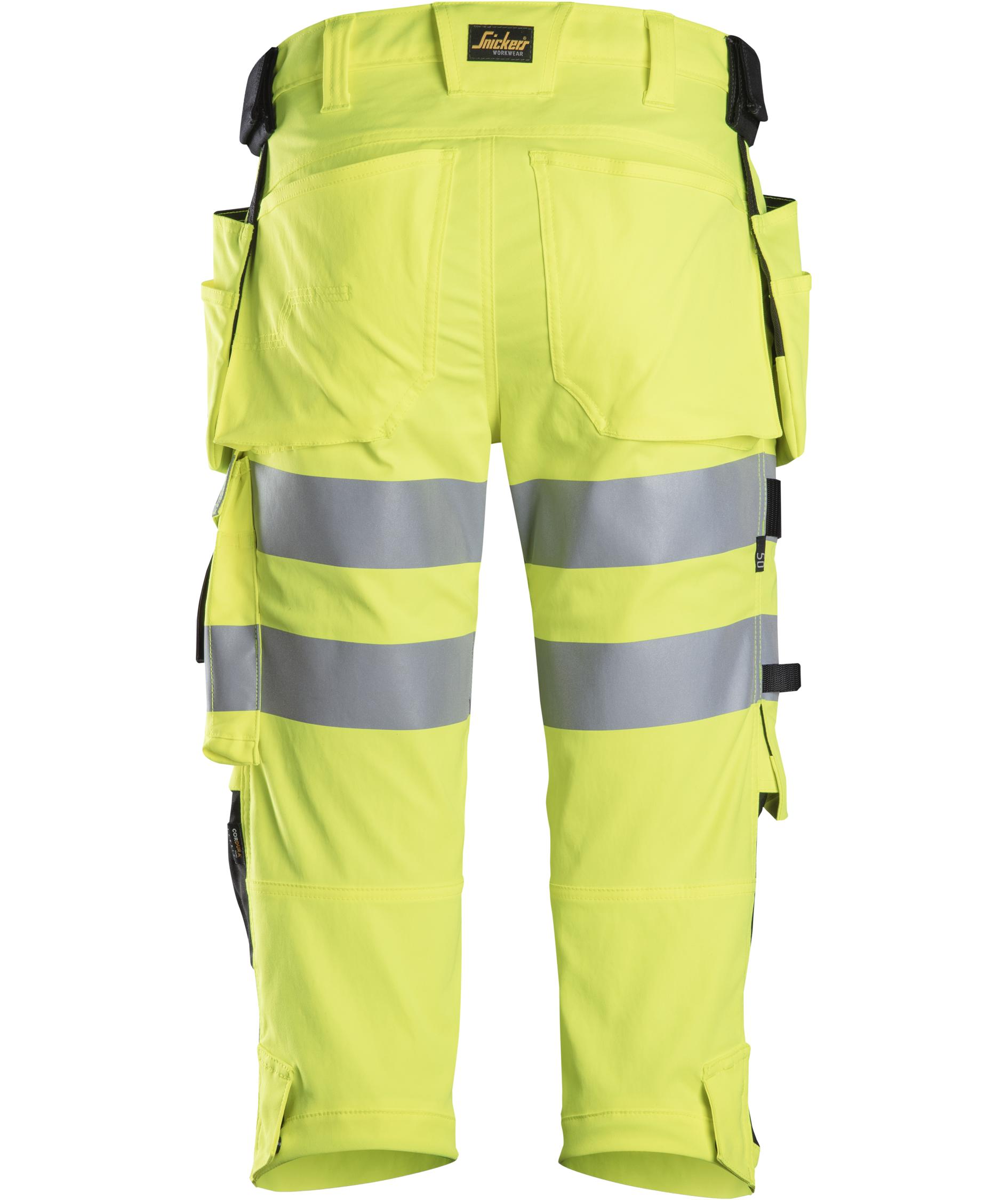 Snickers 3/4-Handwerkerhose 6138, Hi-vis Gelb/Schwarz