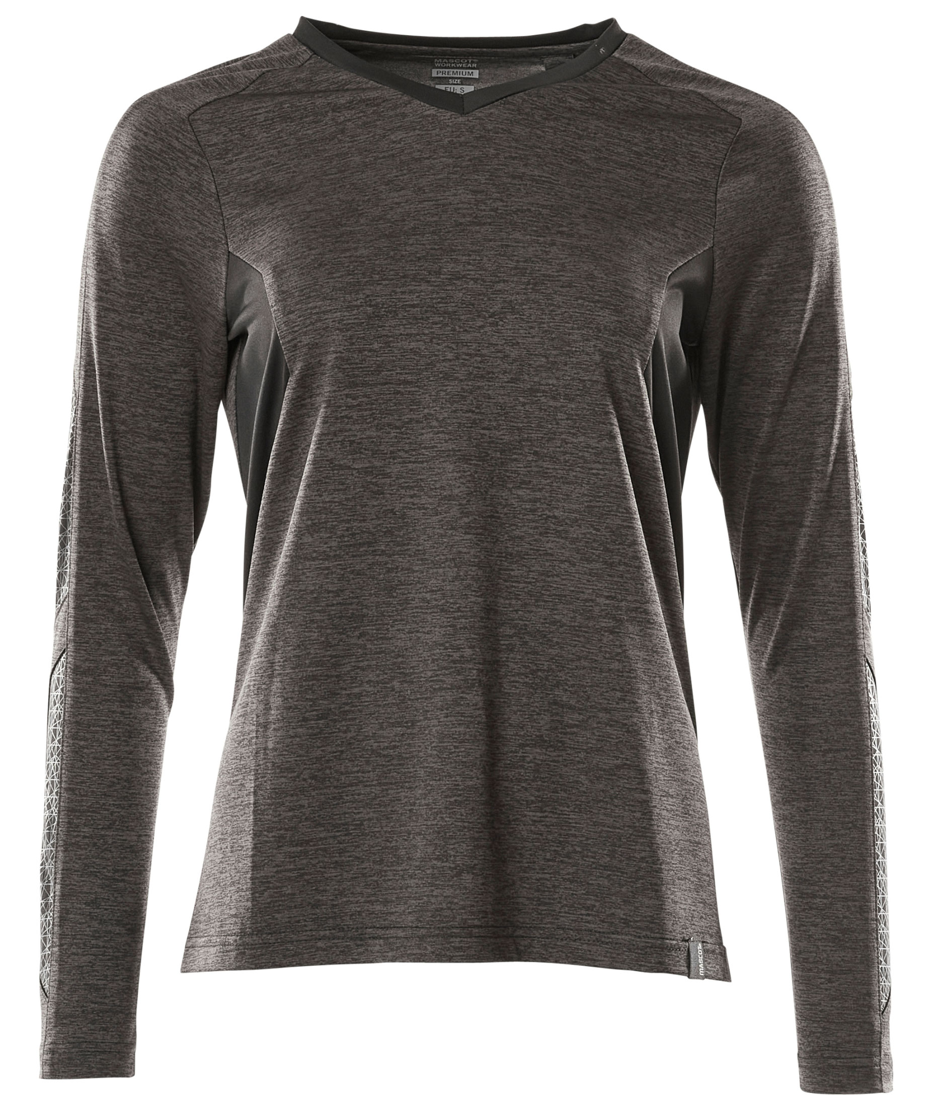 Mascot Accelerate Coolmax langermet dame T-skjorte, M&oslash;rk Antrasitt/Svart, M&oslash;rk Antrasitt/Svart, swatch