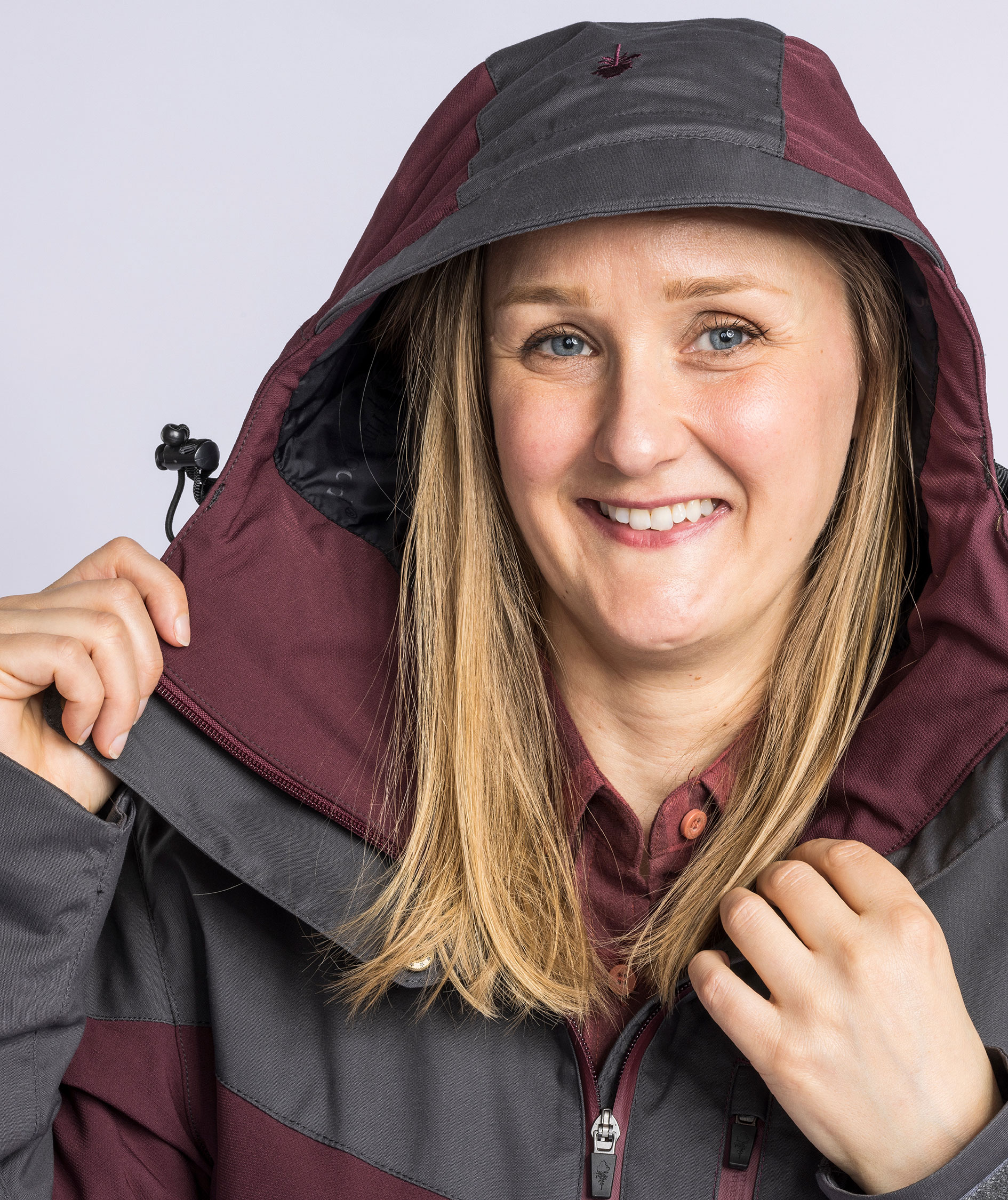 Pinewood&nbsp;Finnveden Hybrid Extreme damejakke, Earth Plum/Dark Anthracite, large image number 6